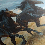 Horses 257 Canvas Art 90 x 60 cm / Stretched on hidden frame