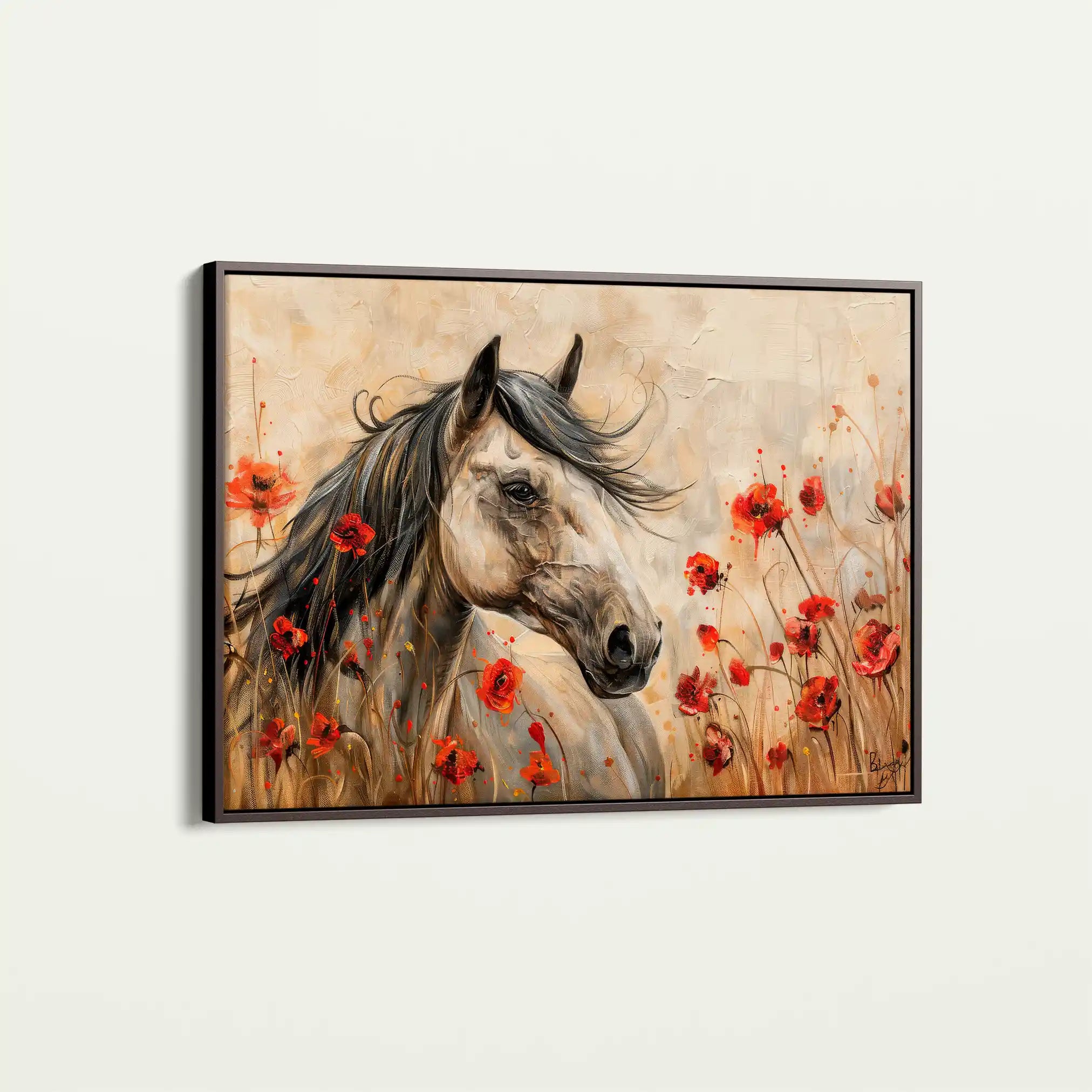 Horses 258 Canvas Art 90 x 60 cm / Stretched on hidden frame