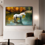 Horses 259 Canvas Art 90 x 60 cm / Stretched on hidden frame