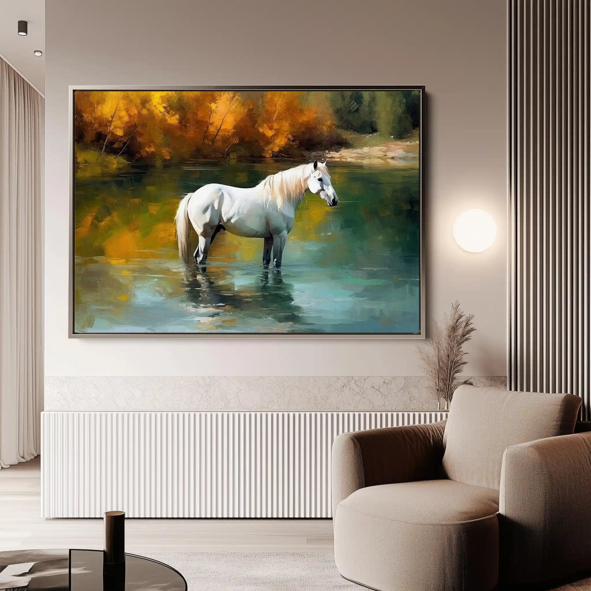 Horses 259 Canvas Art 90 x 60 cm / Stretched on hidden frame