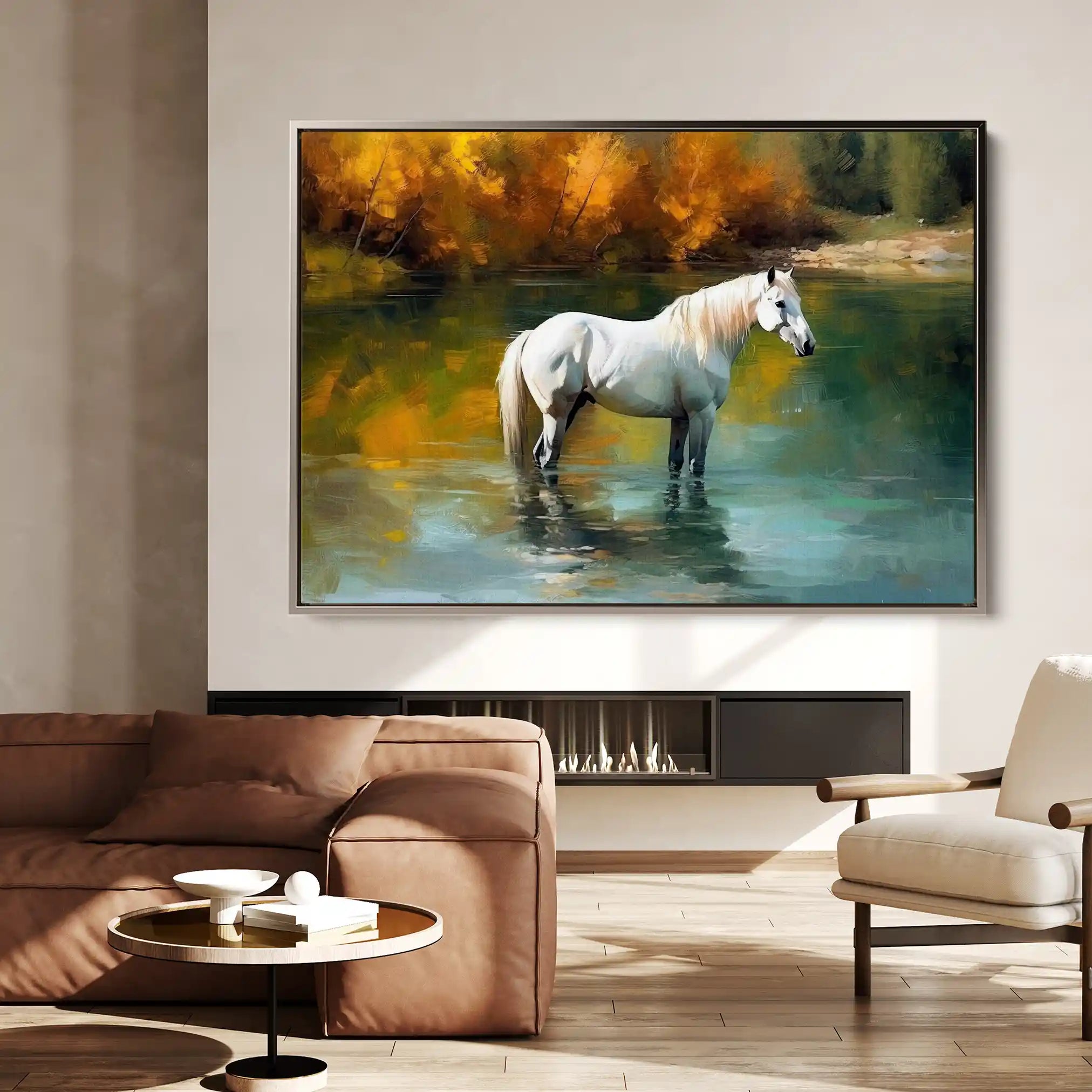 Horses 259 Canvas Art 90 x 60 cm / Stretched on hidden frame