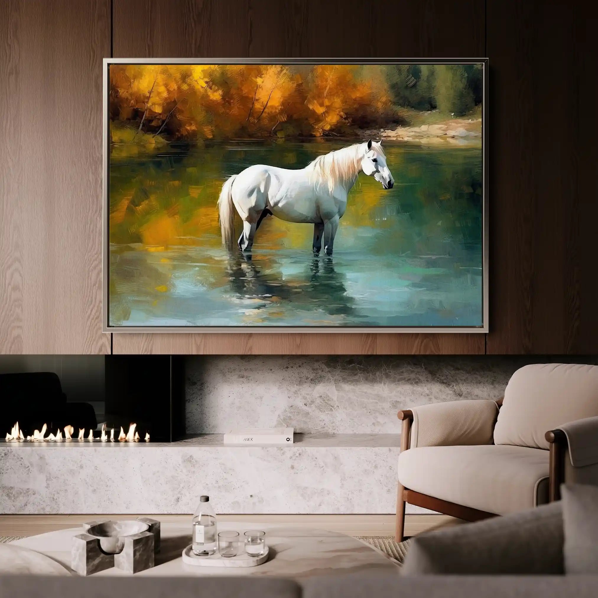Horses 259 Canvas Art 90 x 60 cm / Stretched on hidden frame