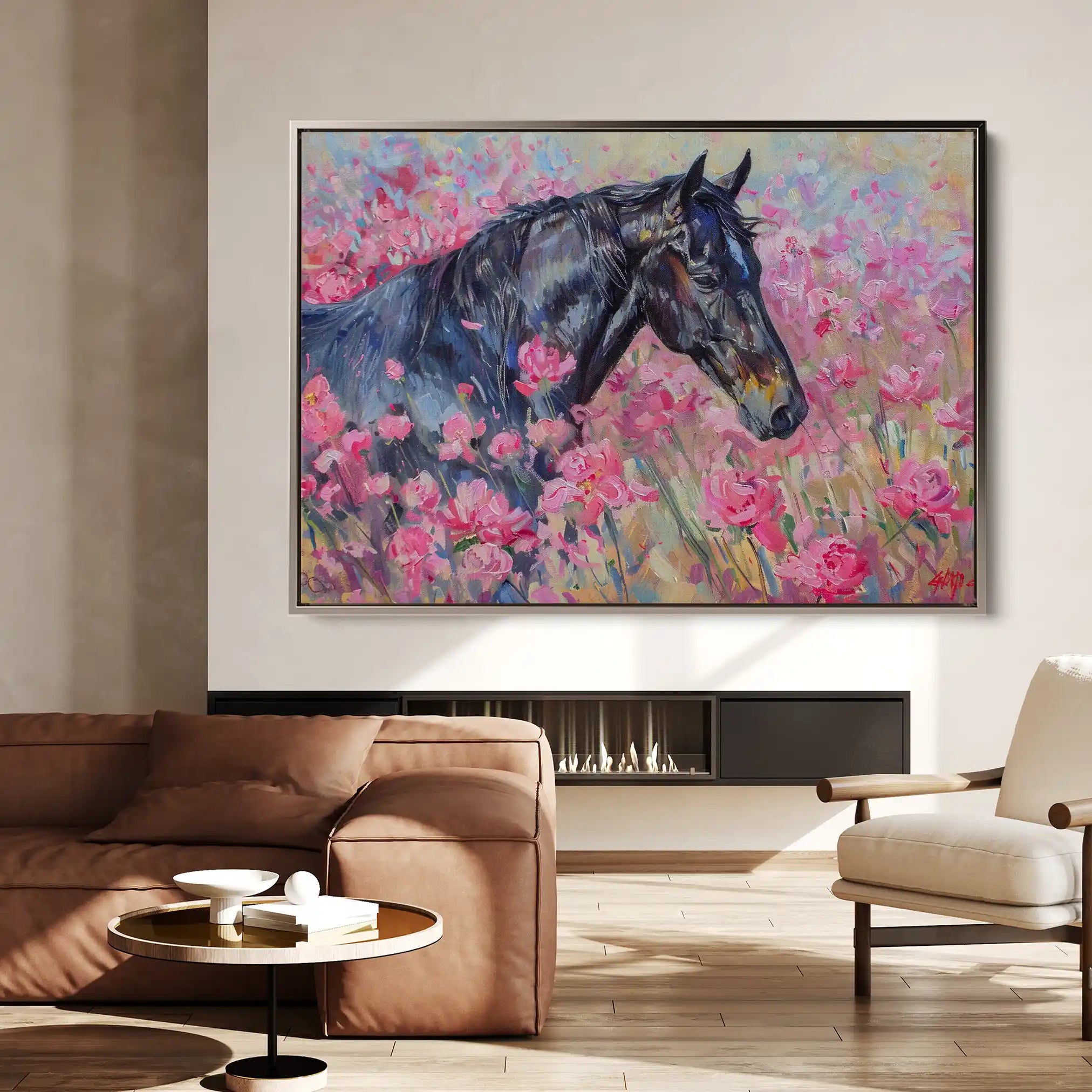 Horses 261 Canvas Art 90 x 60 cm / Stretched on hidden frame