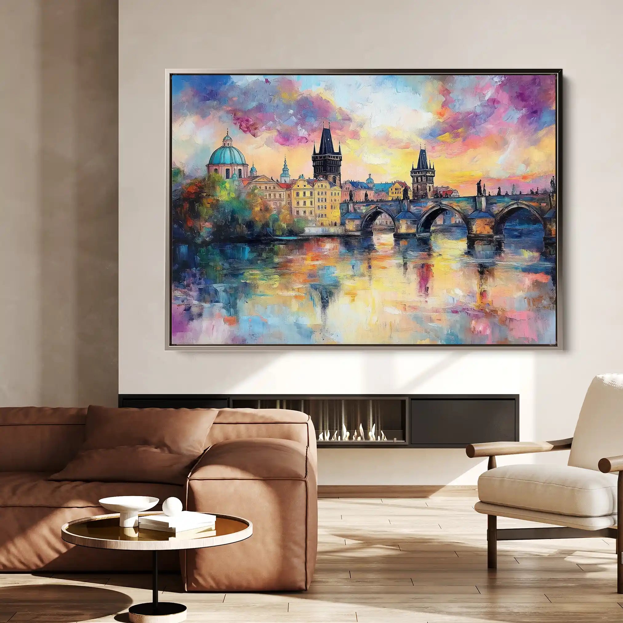 Landscape 261 Canvas Art 90 x 60 cm / Stretched on hidden frame
