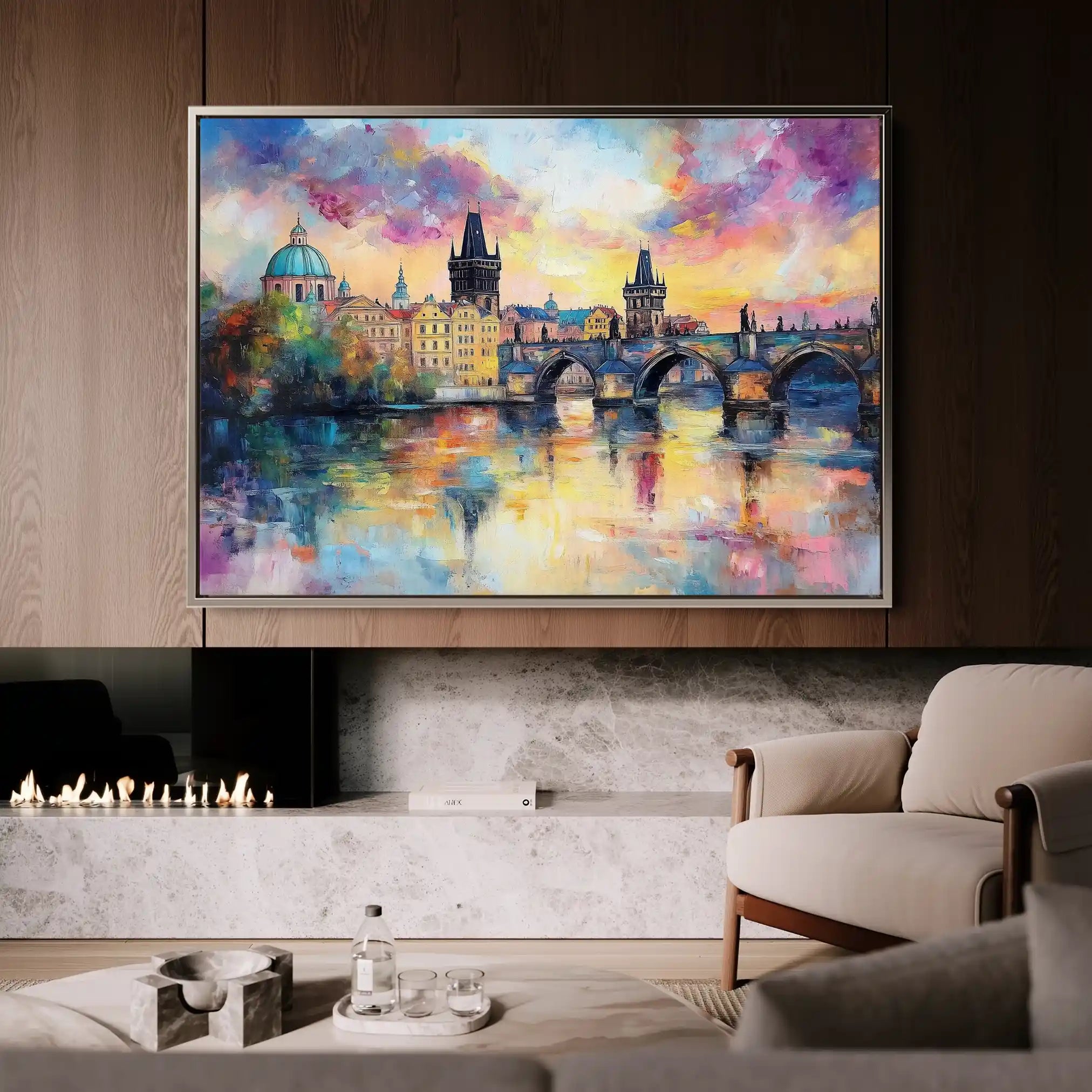 Landscape 261 Canvas Art 90 x 60 cm / Stretched on hidden frame