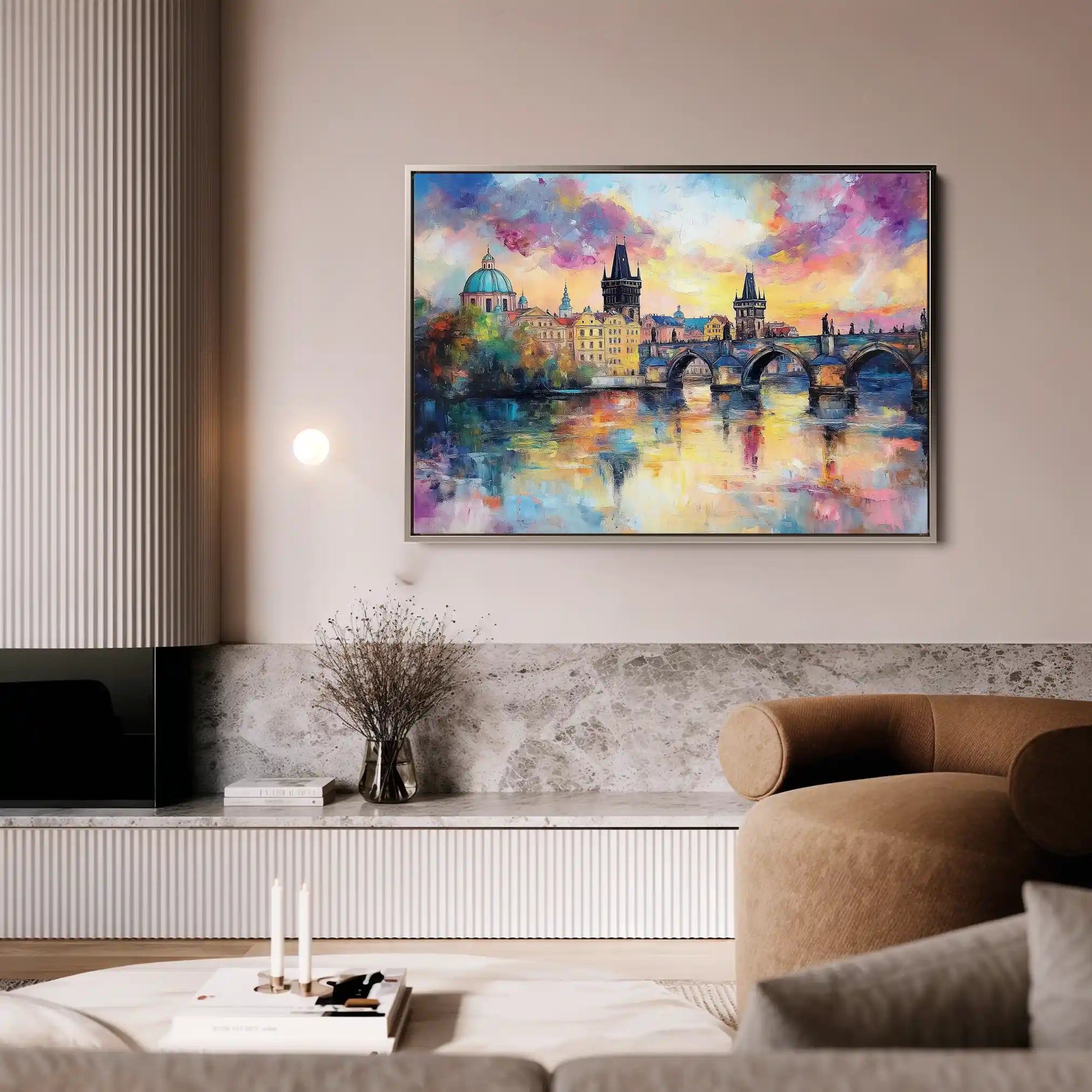 Landscape 261 Canvas Art 90 x 60 cm / Stretched on hidden frame