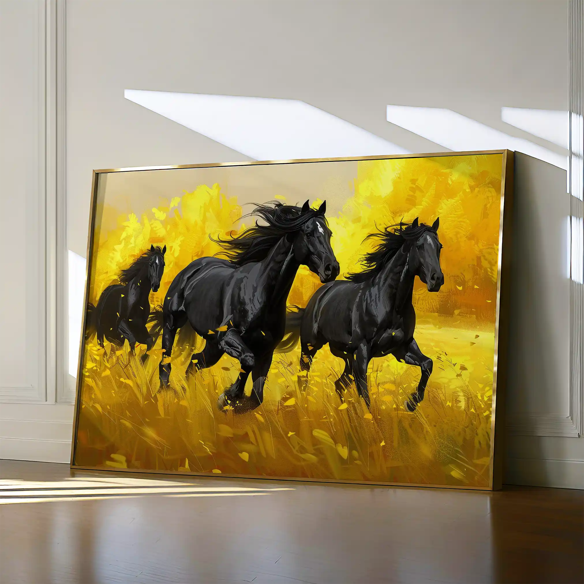 Horses 262 Canvas Art 90 x 60 cm / Stretched on hidden frame