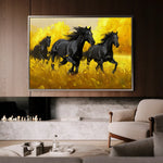 Horses 262 Canvas Art 90 x 60 cm / Stretched on hidden frame