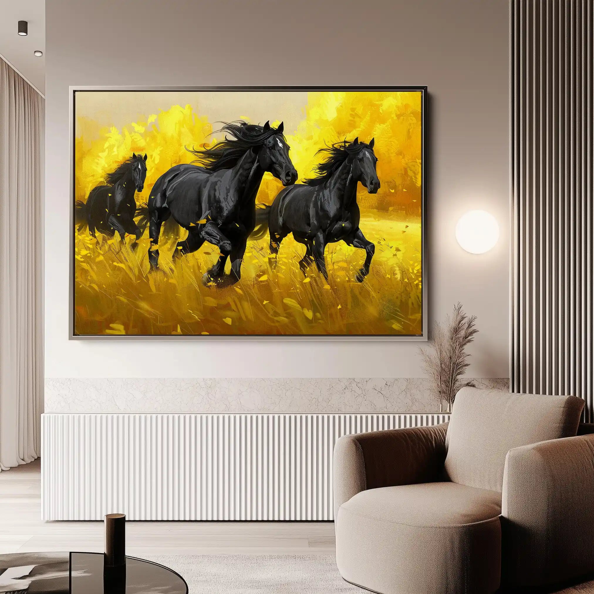 Horses 262 Canvas Art 90 x 60 cm / Stretched on hidden frame