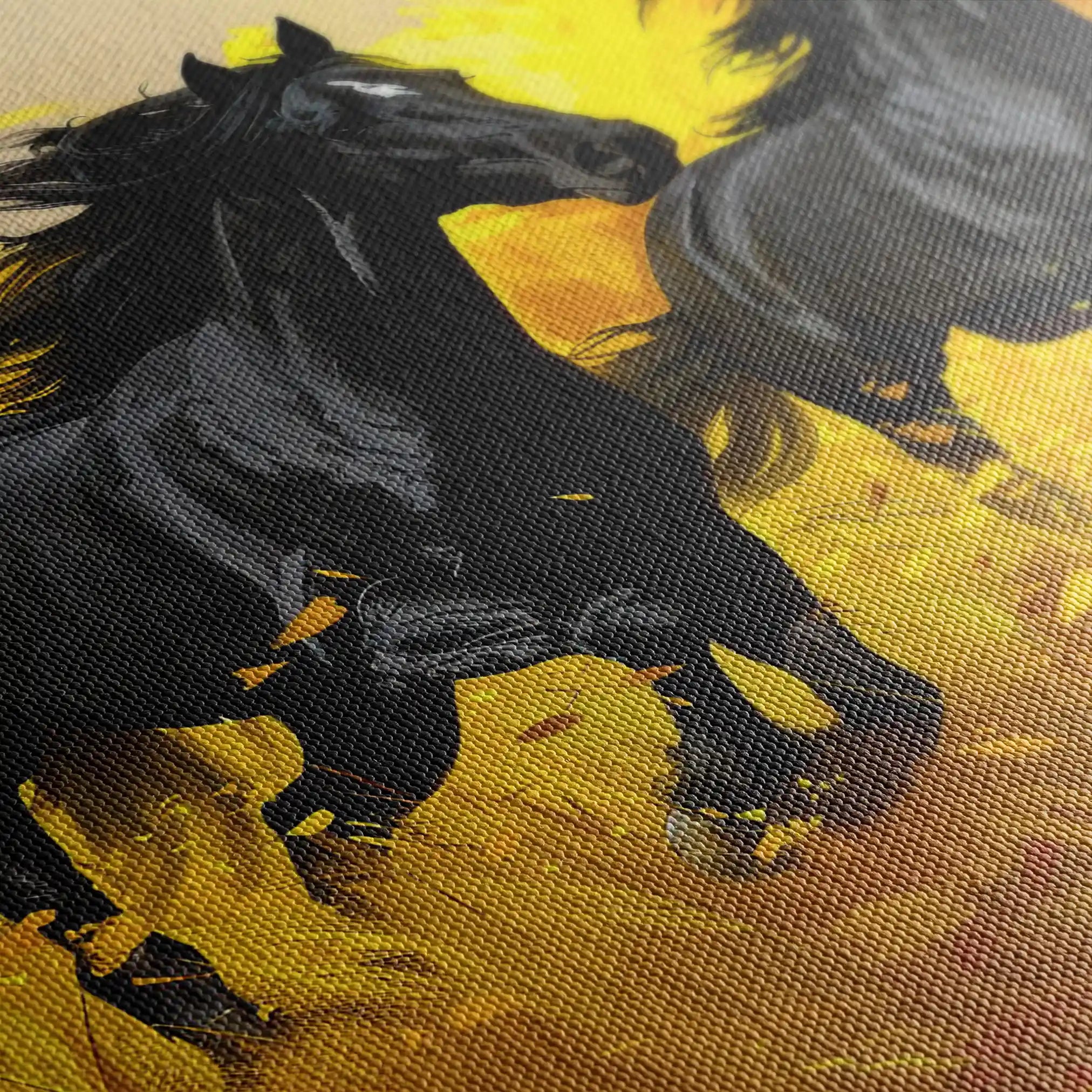 Horses 262 Canvas Art 90 x 60 cm / Stretched on hidden frame