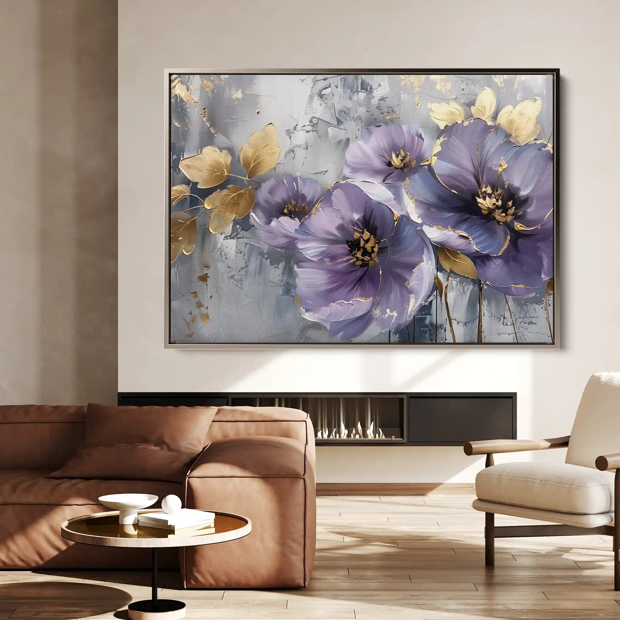 Floral Canvas Wall Art WAD263-F 90 x 60 cm / Stretched on hidden frame