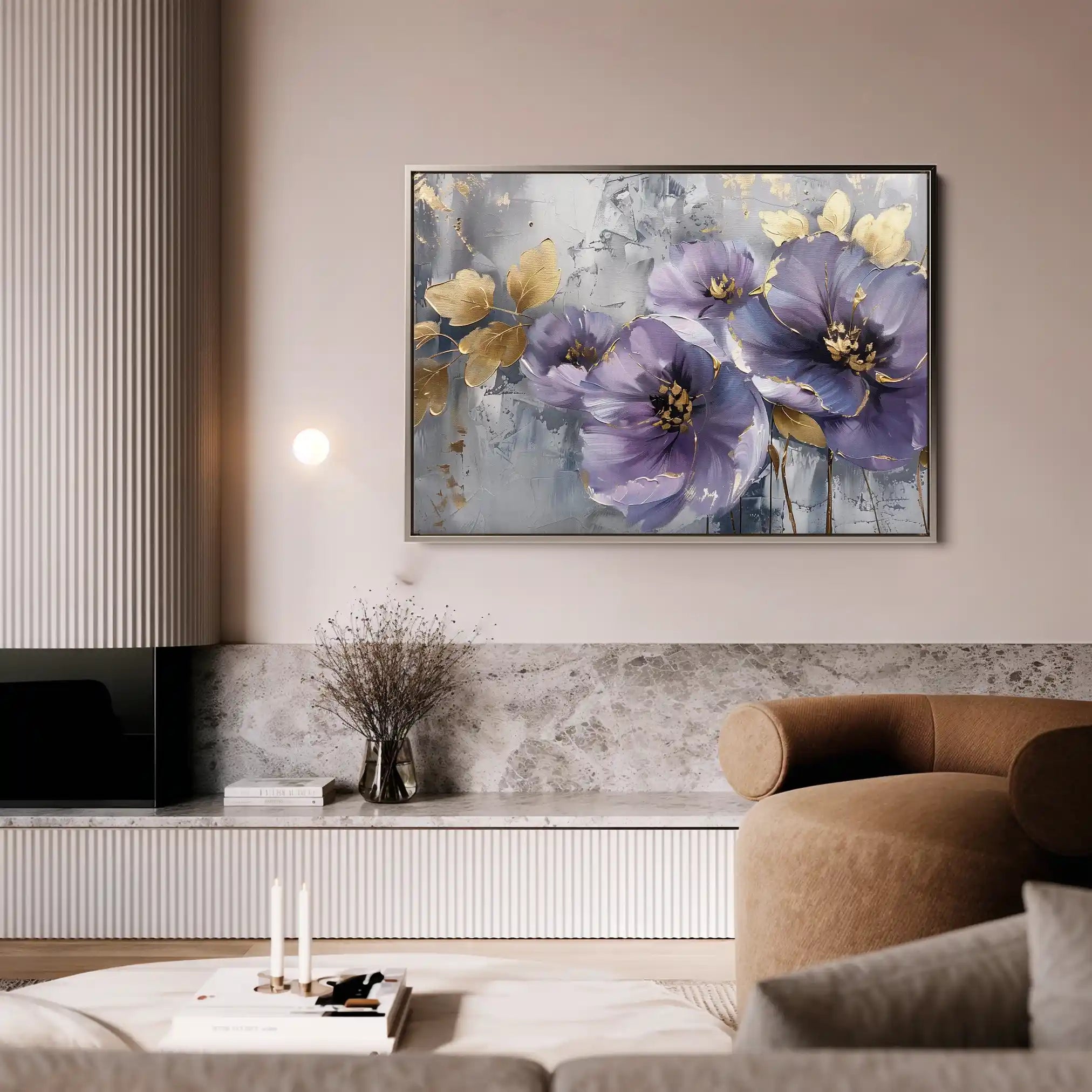 Floral Canvas Wall Art WAD263-F 90 x 60 cm / Stretched on hidden frame