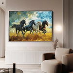 Horses 263 Canvas Art 90 x 60 cm / Stretched on hidden frame