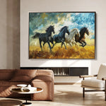 Horses 263 Canvas Art 90 x 60 cm / Stretched on hidden frame