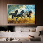 Horses 263 Canvas Art 90 x 60 cm / Stretched on hidden frame