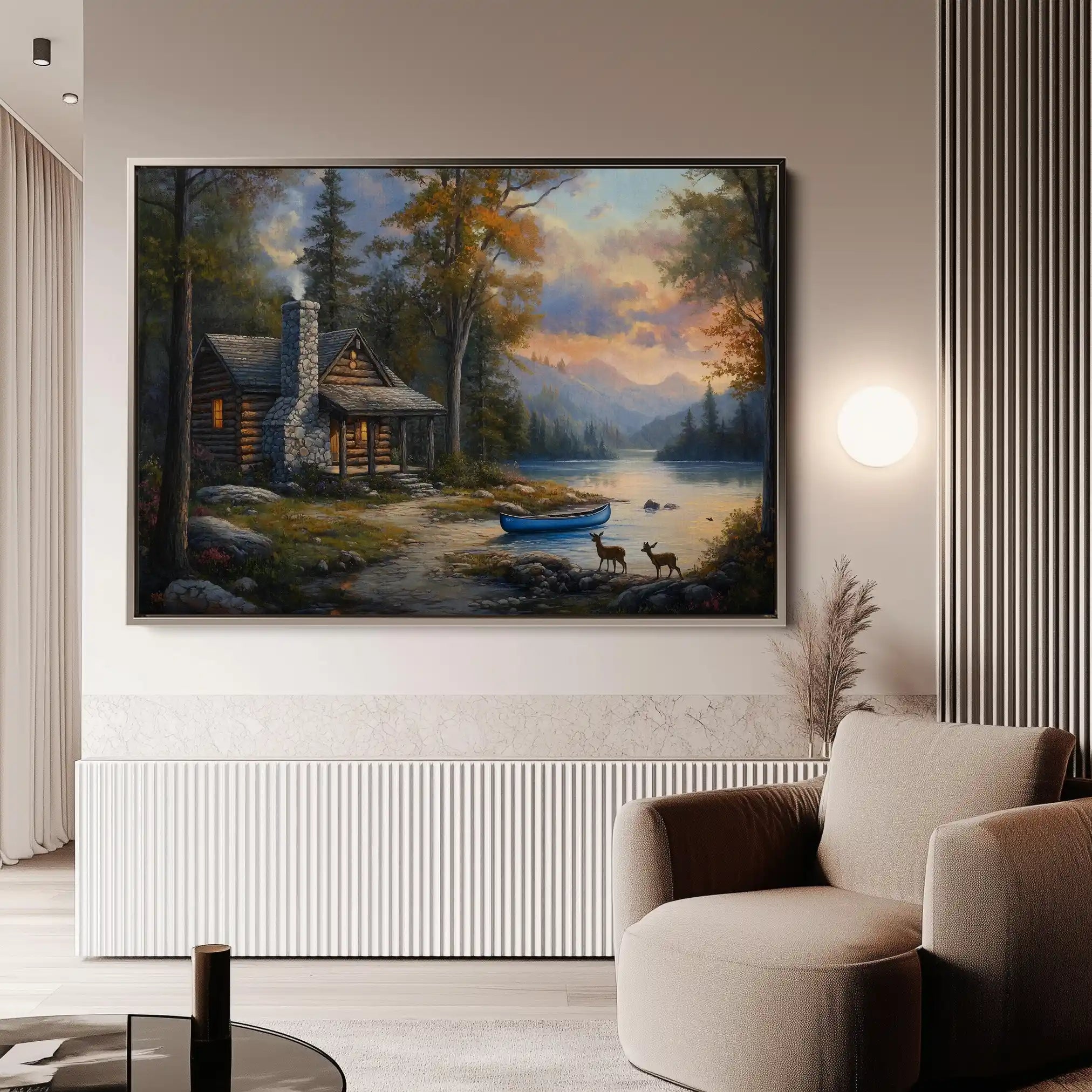 Landscape 263 Canvas Art 90 x 60 cm / Stretched on hidden frame