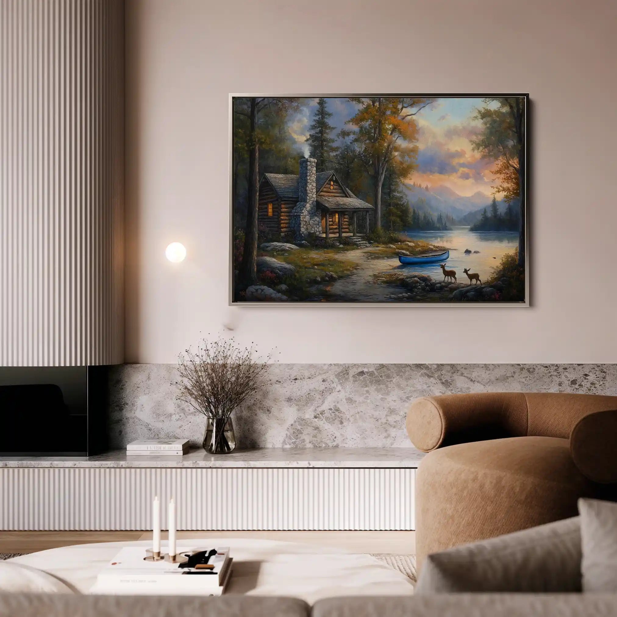 Landscape 263 Canvas Art 90 x 60 cm / Stretched on hidden frame