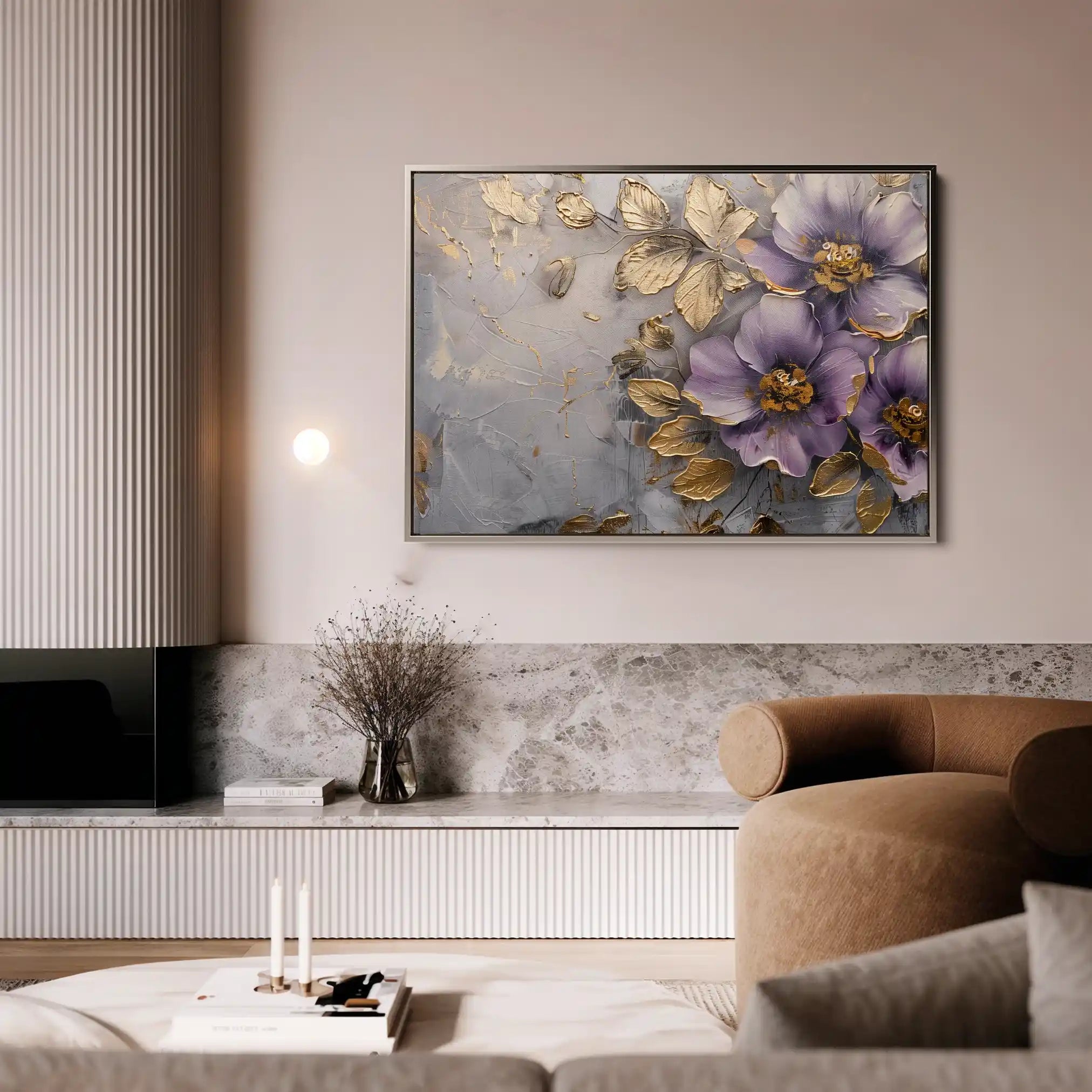 Floral Canvas Wall Art WAD264-F 90 x 60 cm / Stretched on hidden frame