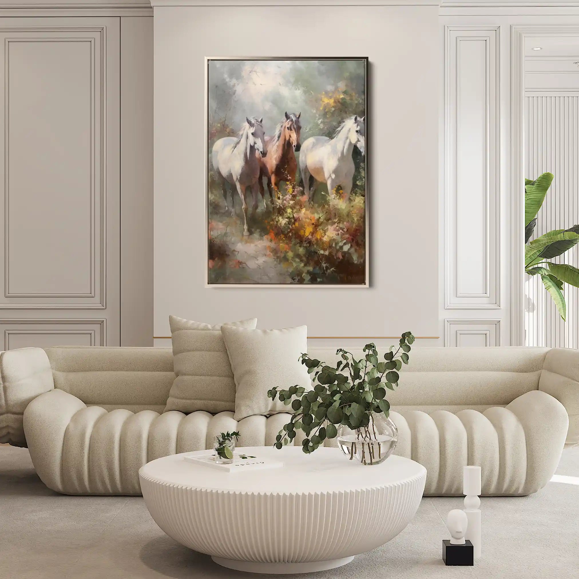 Horses 264 Canvas Art 90 x 60 cm / Stretched on hidden frame
