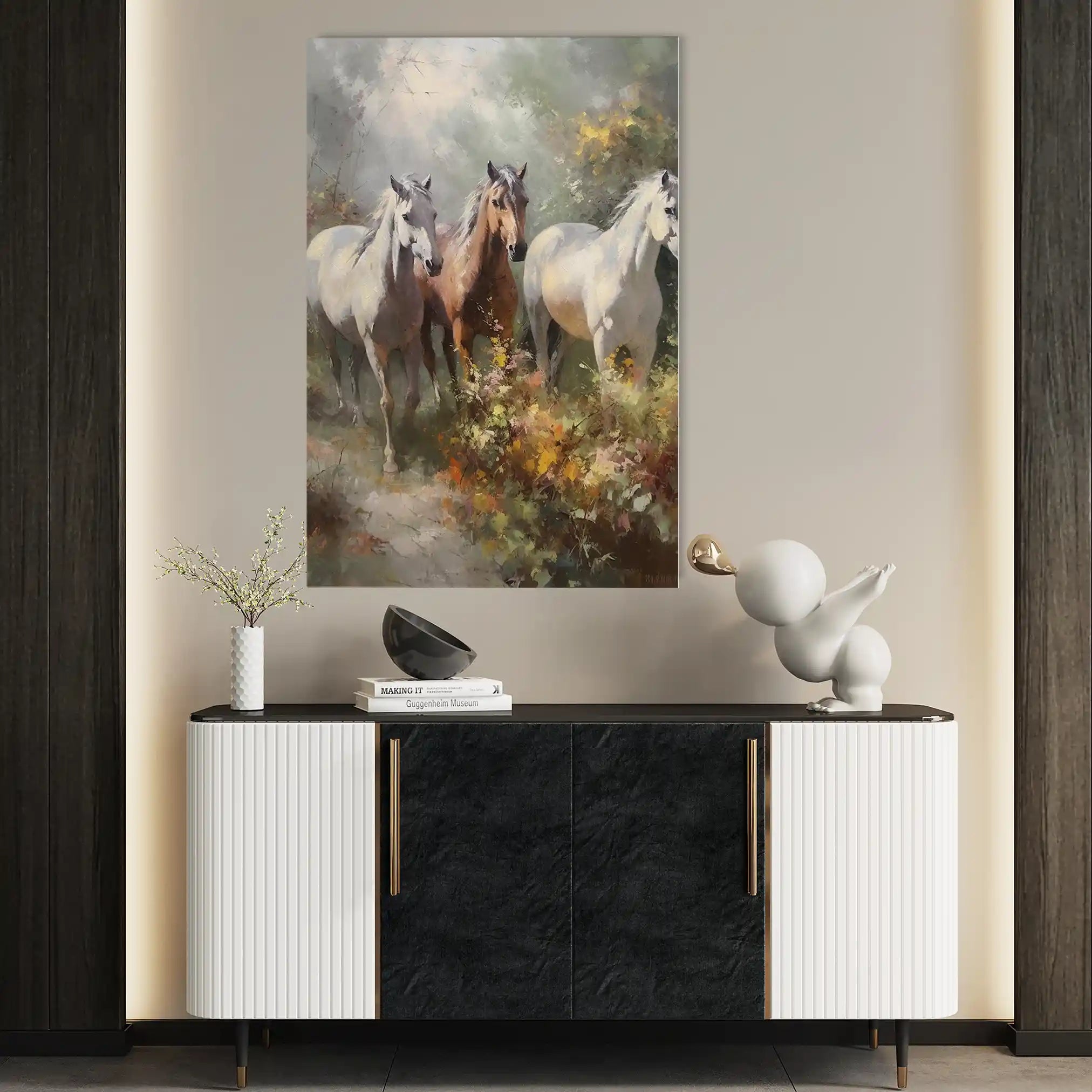 Horses 264 Canvas Art 90 x 60 cm / Stretched on hidden frame