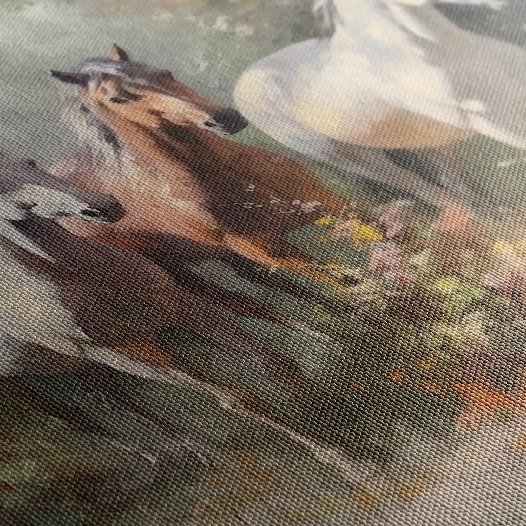 Horses 264 Canvas Art 90 x 60 cm / Stretched on hidden frame