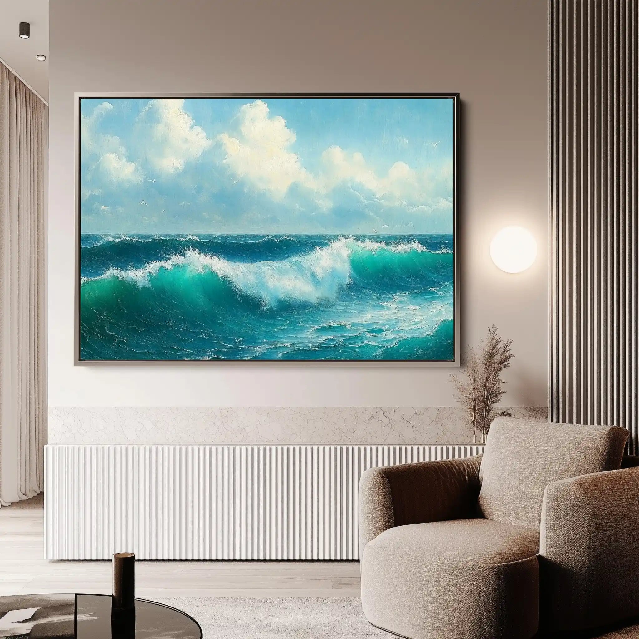 Landscape 264 Canvas Art 90 x 60 cm / Stretched on hidden frame