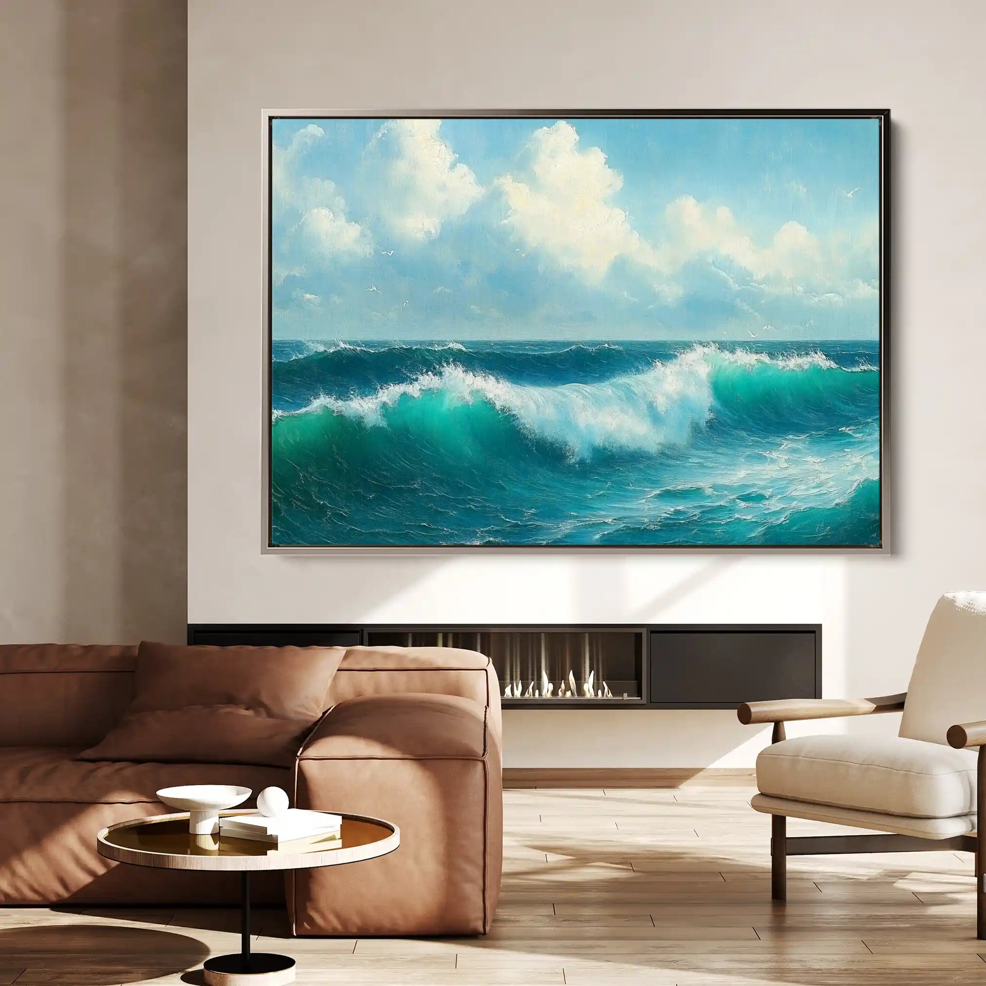Landscape 264 Canvas Art 90 x 60 cm / Stretched on hidden frame