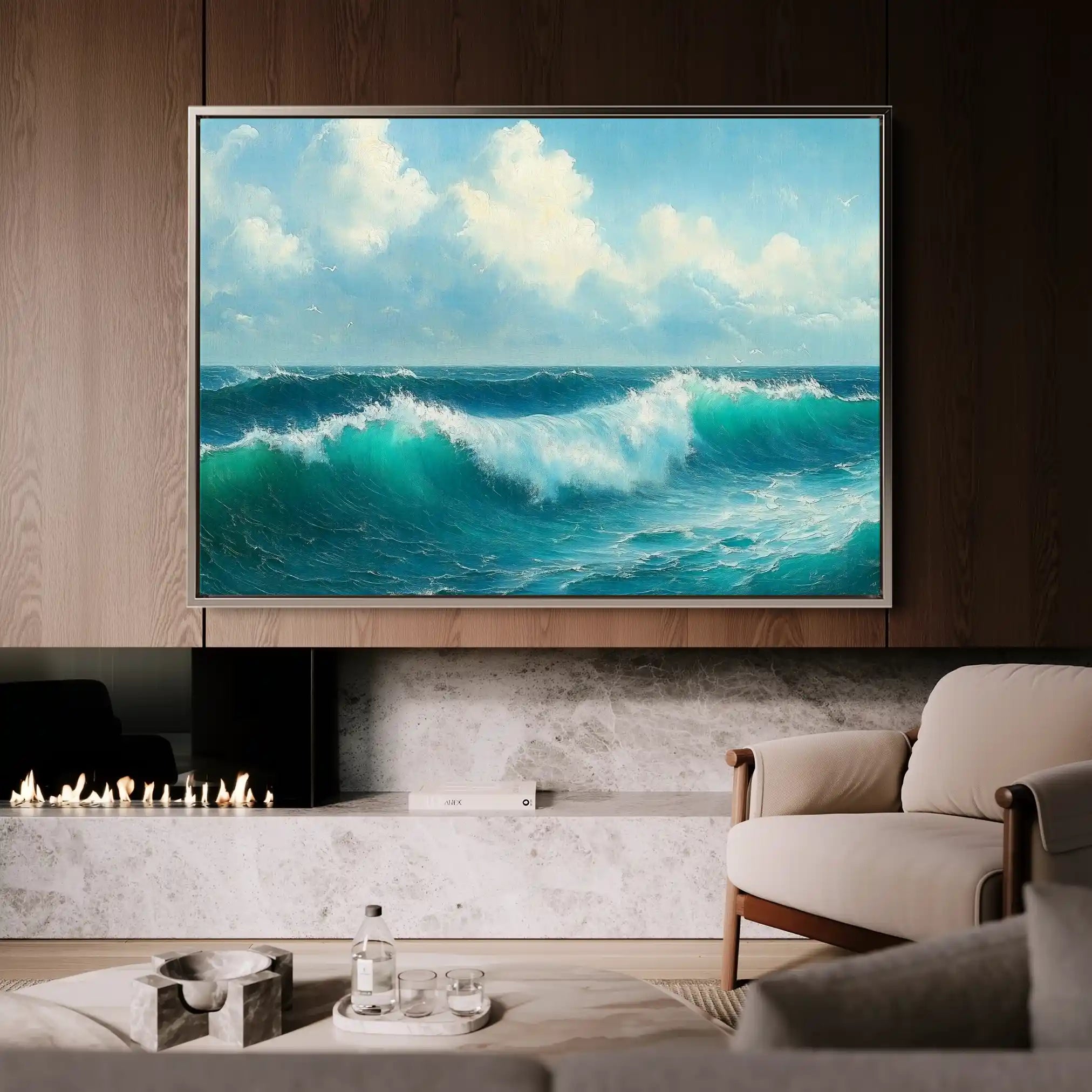 Landscape 264 Canvas Art 90 x 60 cm / Stretched on hidden frame