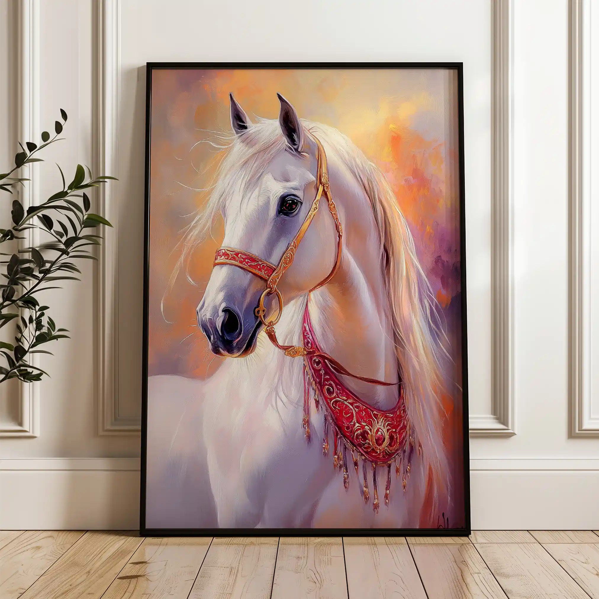 Horses 266 Canvas Art 90 x 60 cm / Stretched on hidden frame