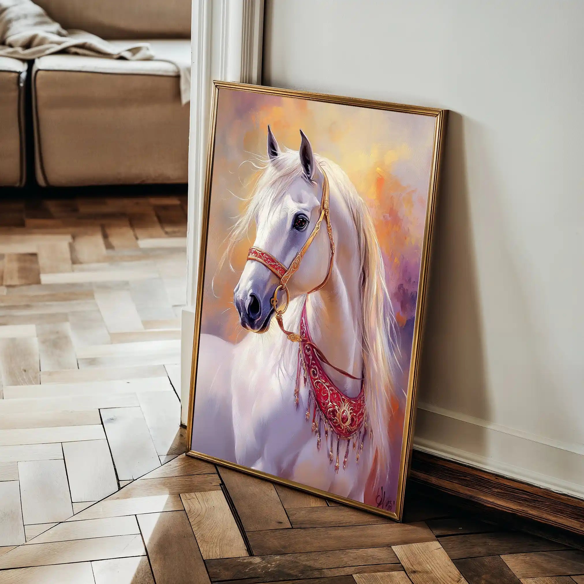 Horses 266 Canvas Art 90 x 60 cm / Stretched on hidden frame