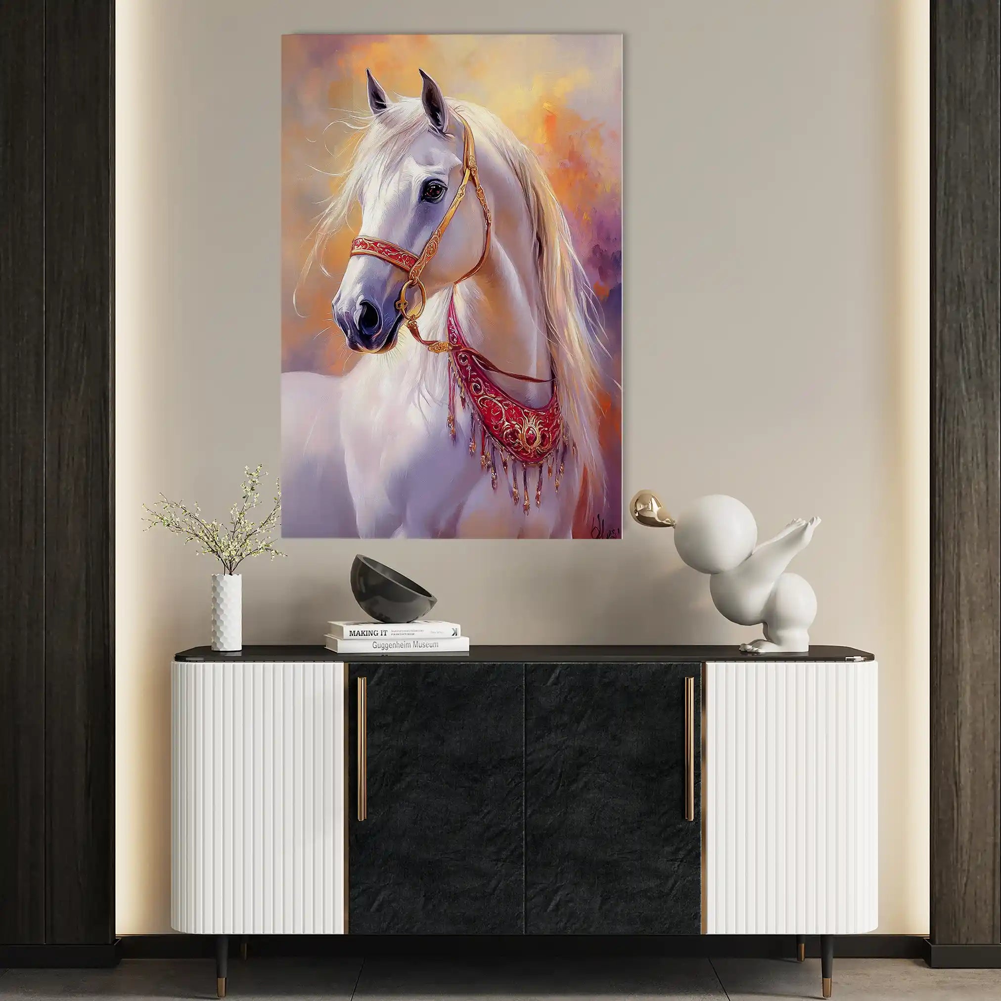 Horses 266 Canvas Art 90 x 60 cm / Stretched on hidden frame