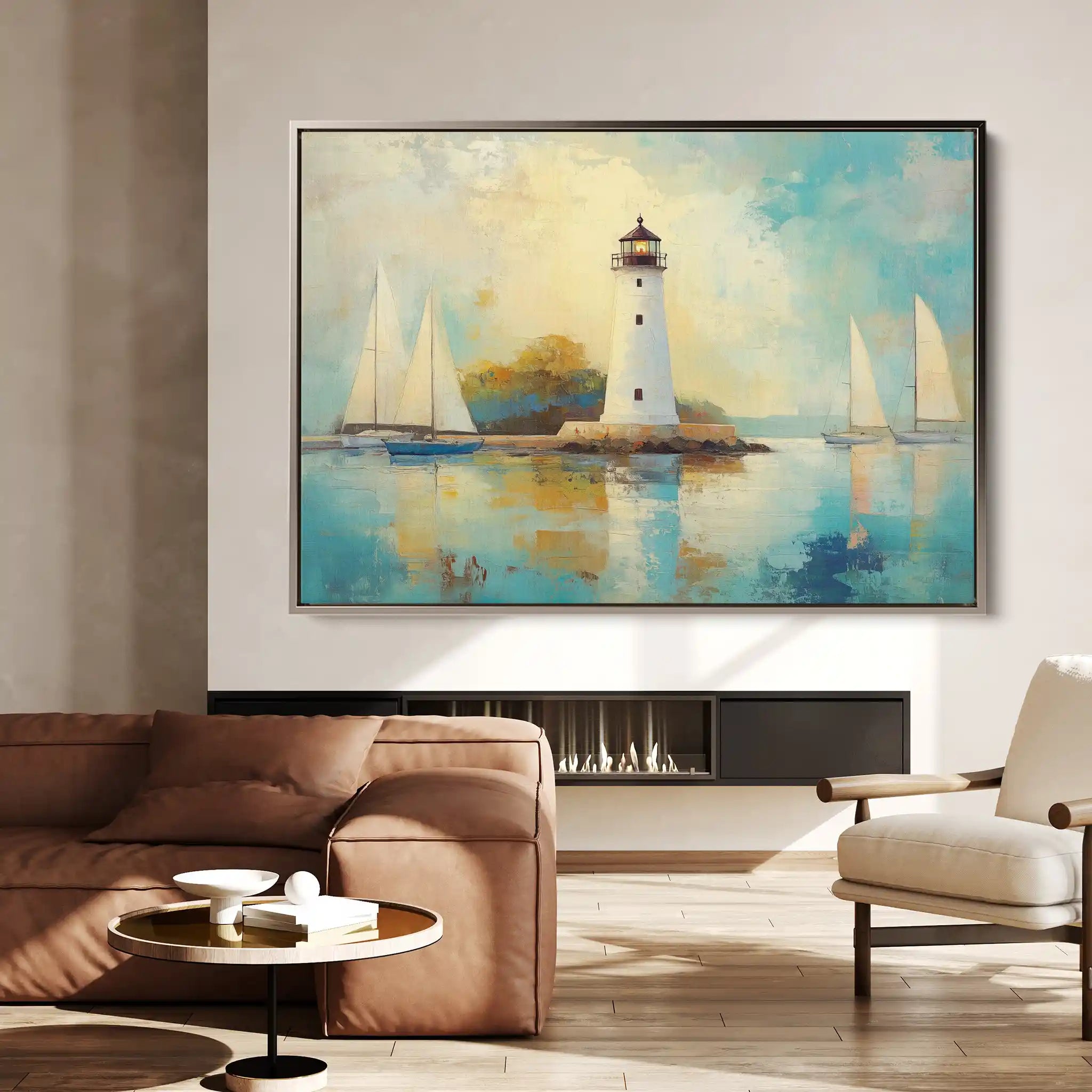 Landscape 266 Canvas Art 90 x 60 cm / Stretched on hidden frame