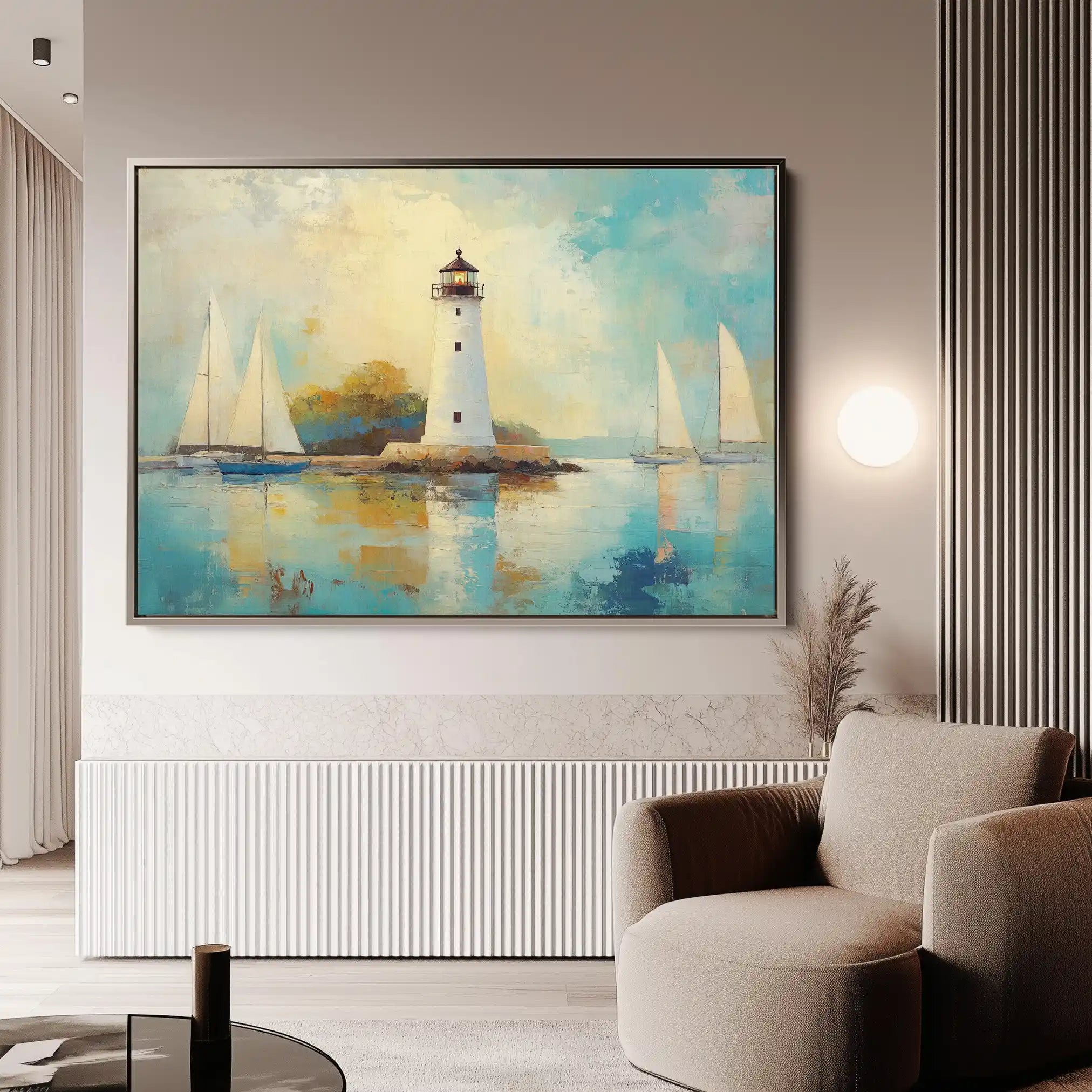 Landscape 266 Canvas Art 90 x 60 cm / Stretched on hidden frame