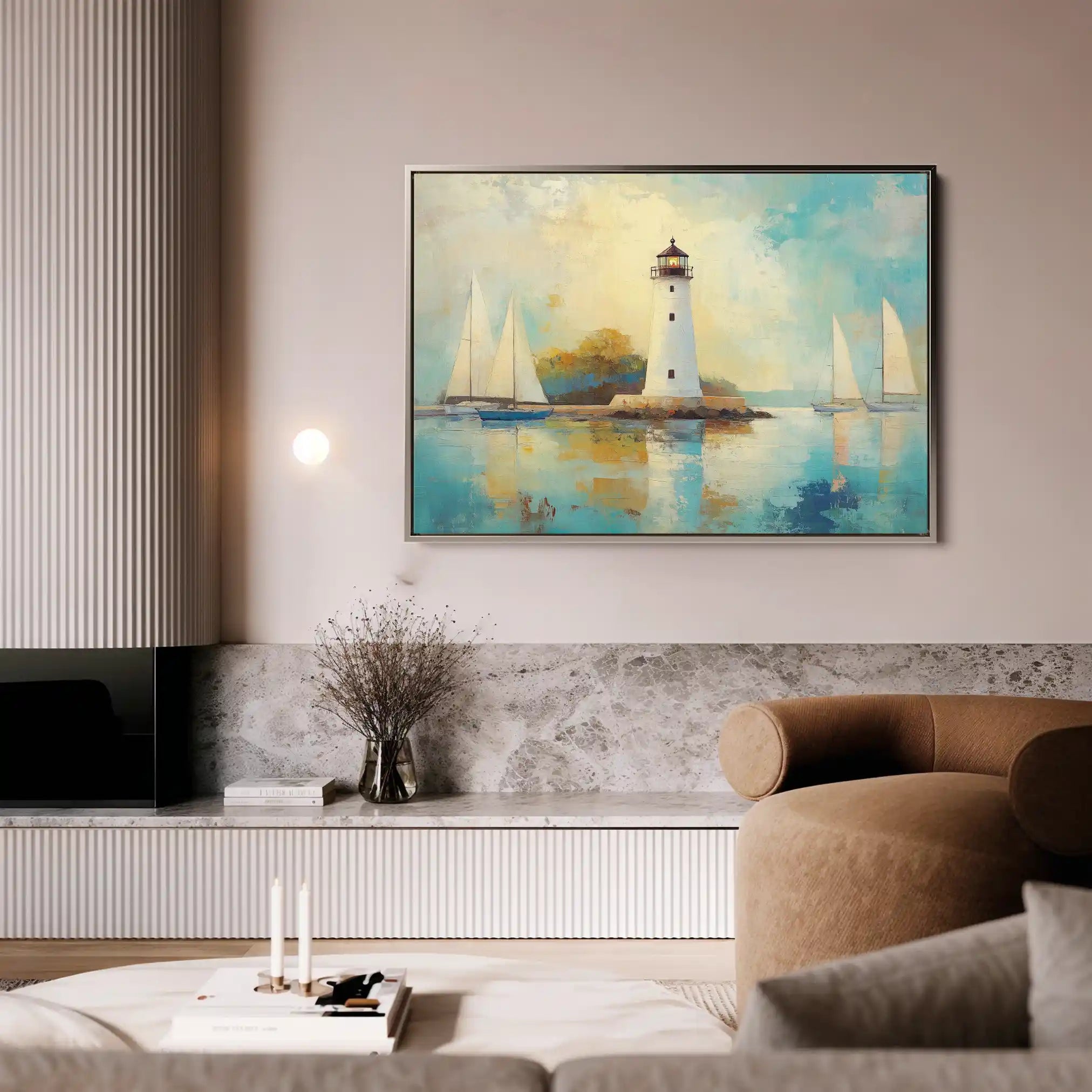 Landscape 266 Canvas Art 90 x 60 cm / Stretched on hidden frame