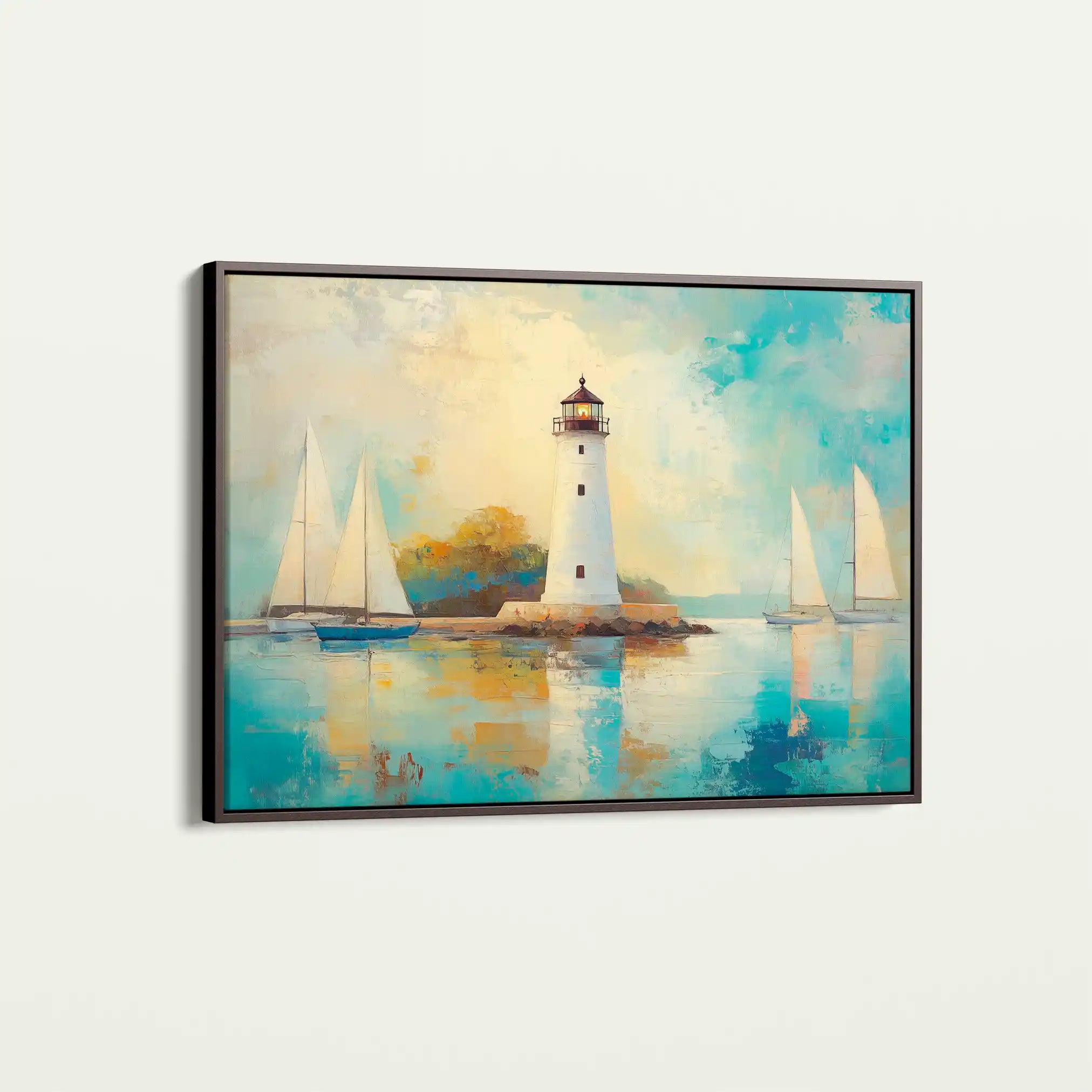 Landscape 266 Canvas Art 90 x 60 cm / Stretched on hidden frame