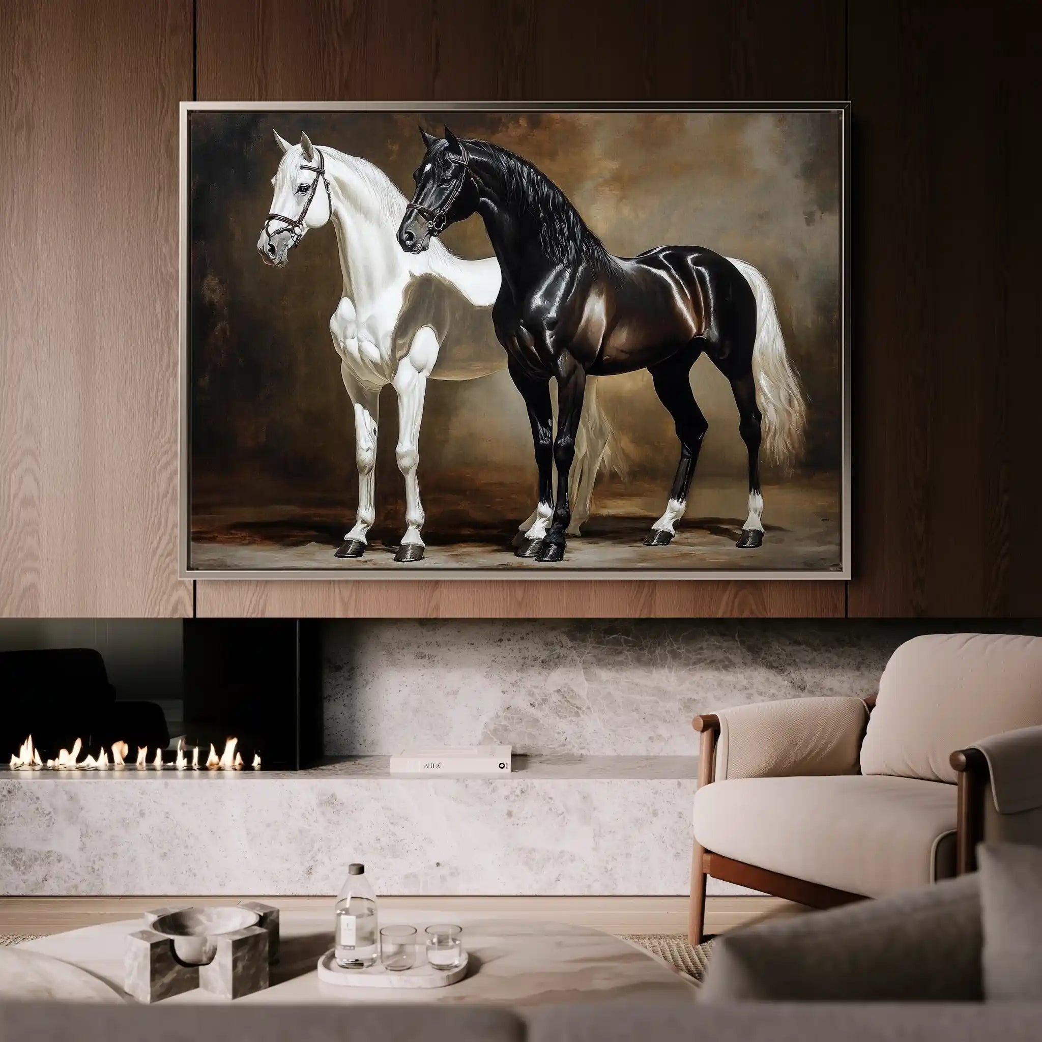 Horses 267 Canvas Art 90 x 60 cm / Stretched on hidden frame