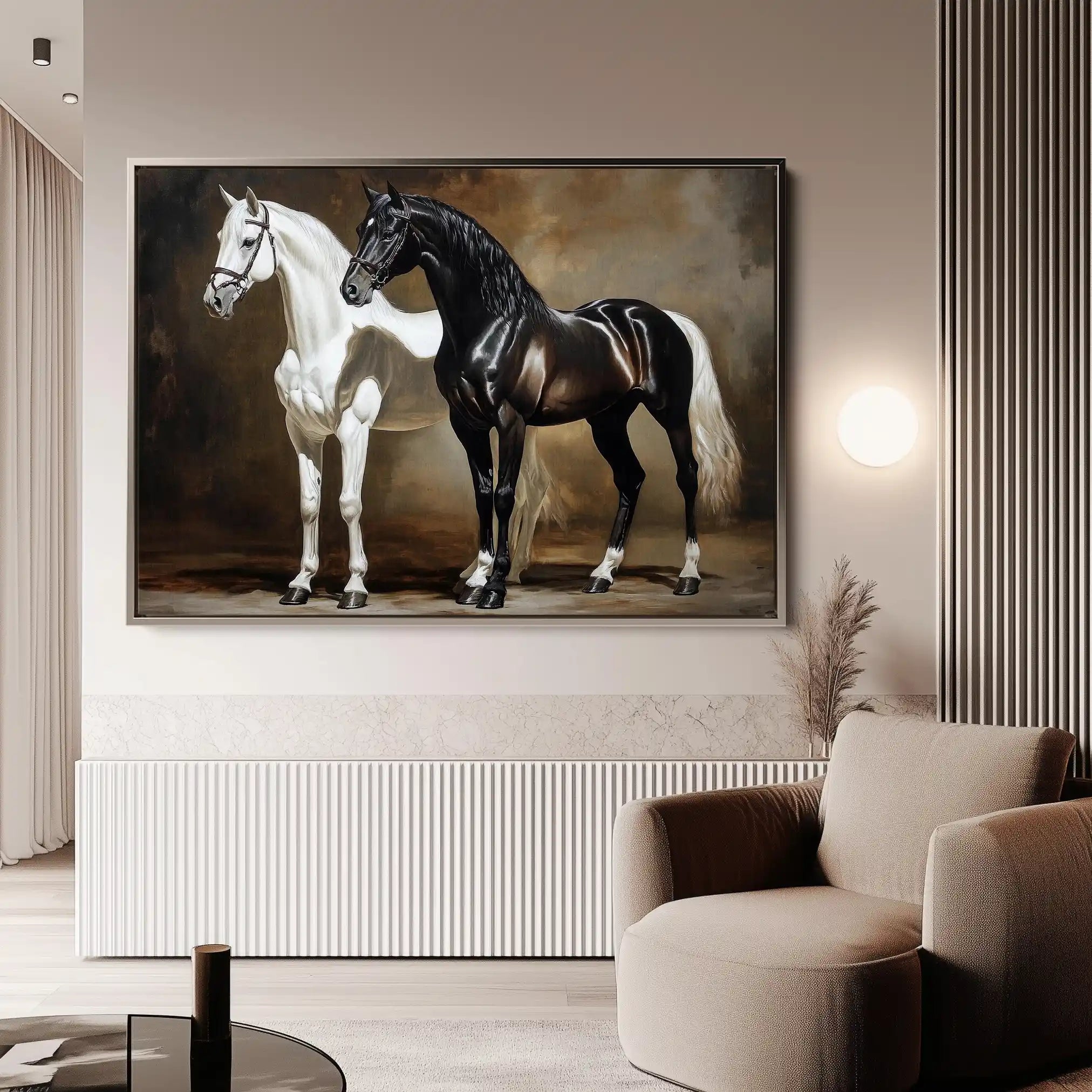 Horses 267 Canvas Art 90 x 60 cm / Stretched on hidden frame