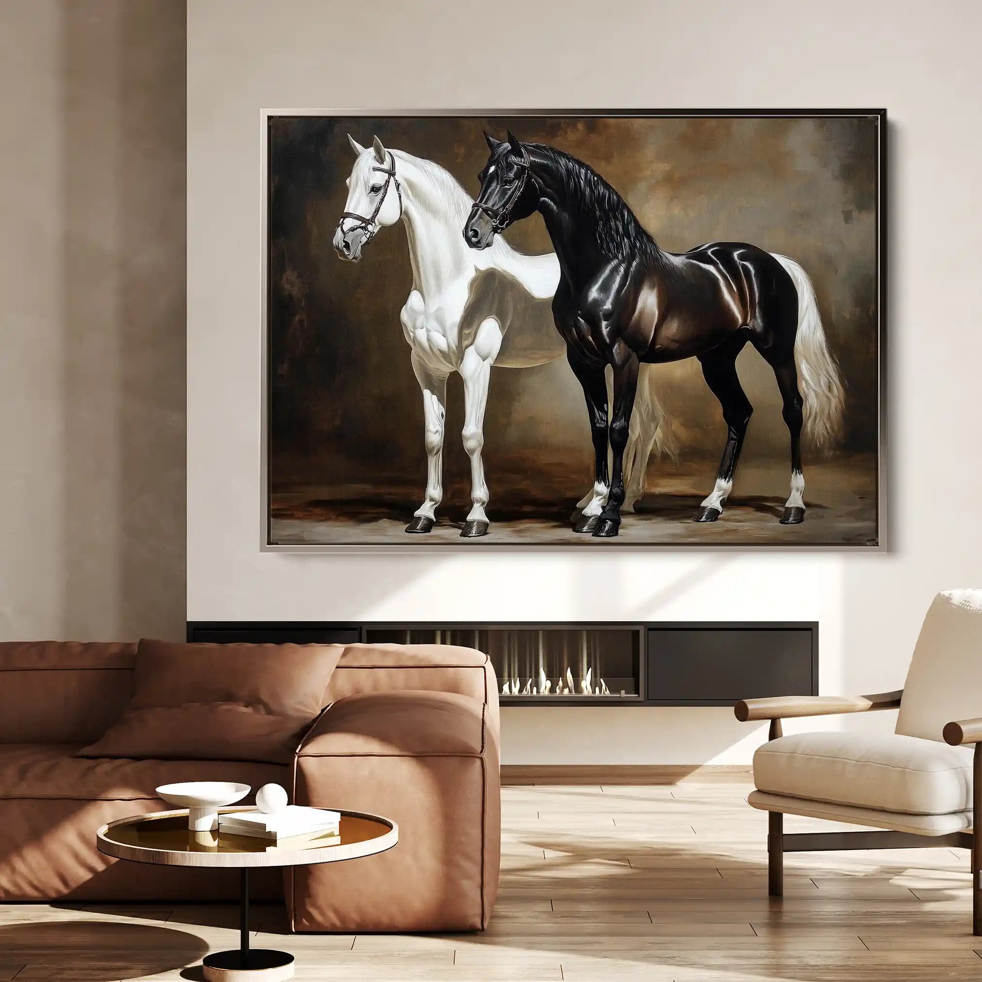 Horses 267 Canvas Art 90 x 60 cm / Stretched on hidden frame