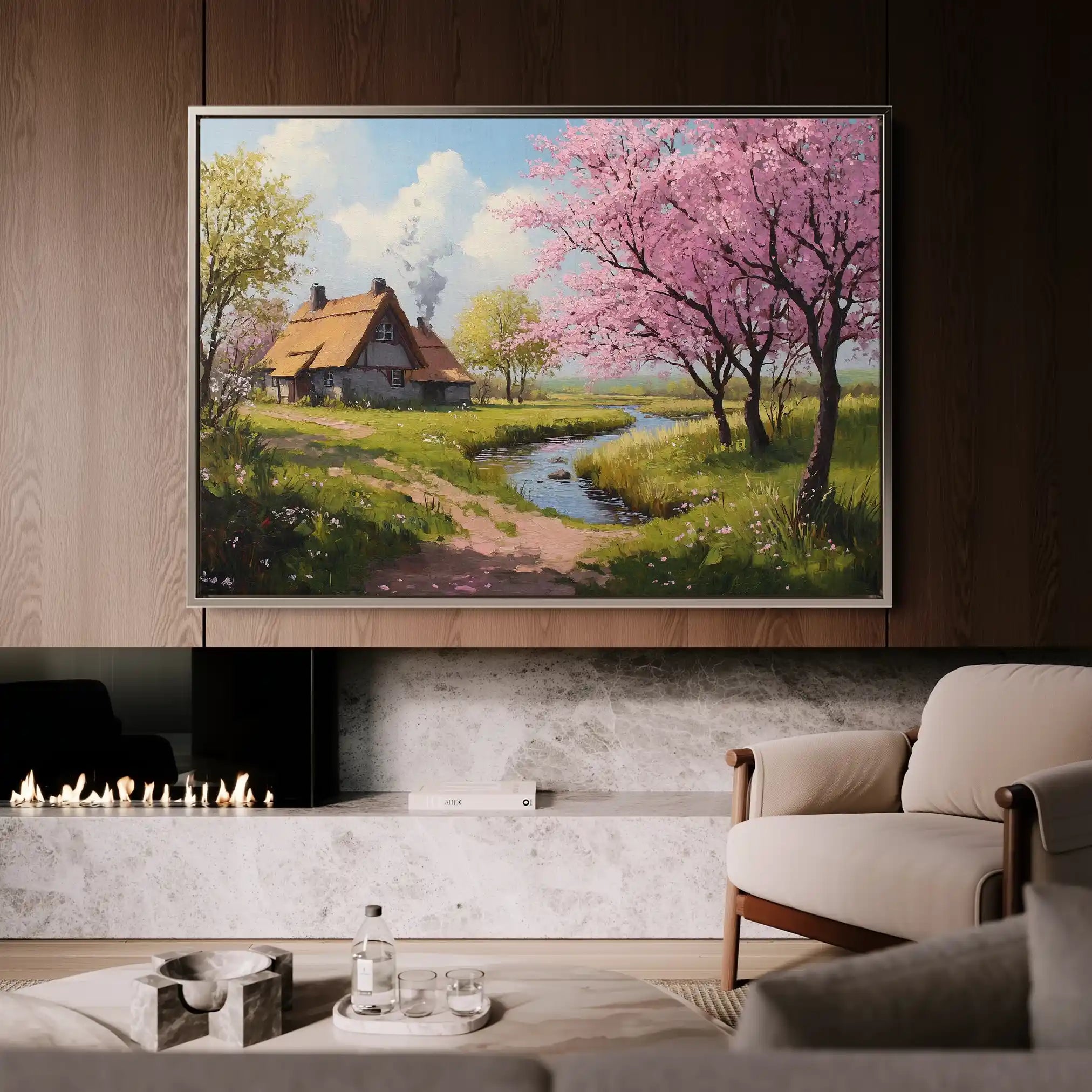 Landscape 267 Canvas Art 90 x 60 cm / Stretched on hidden frame
