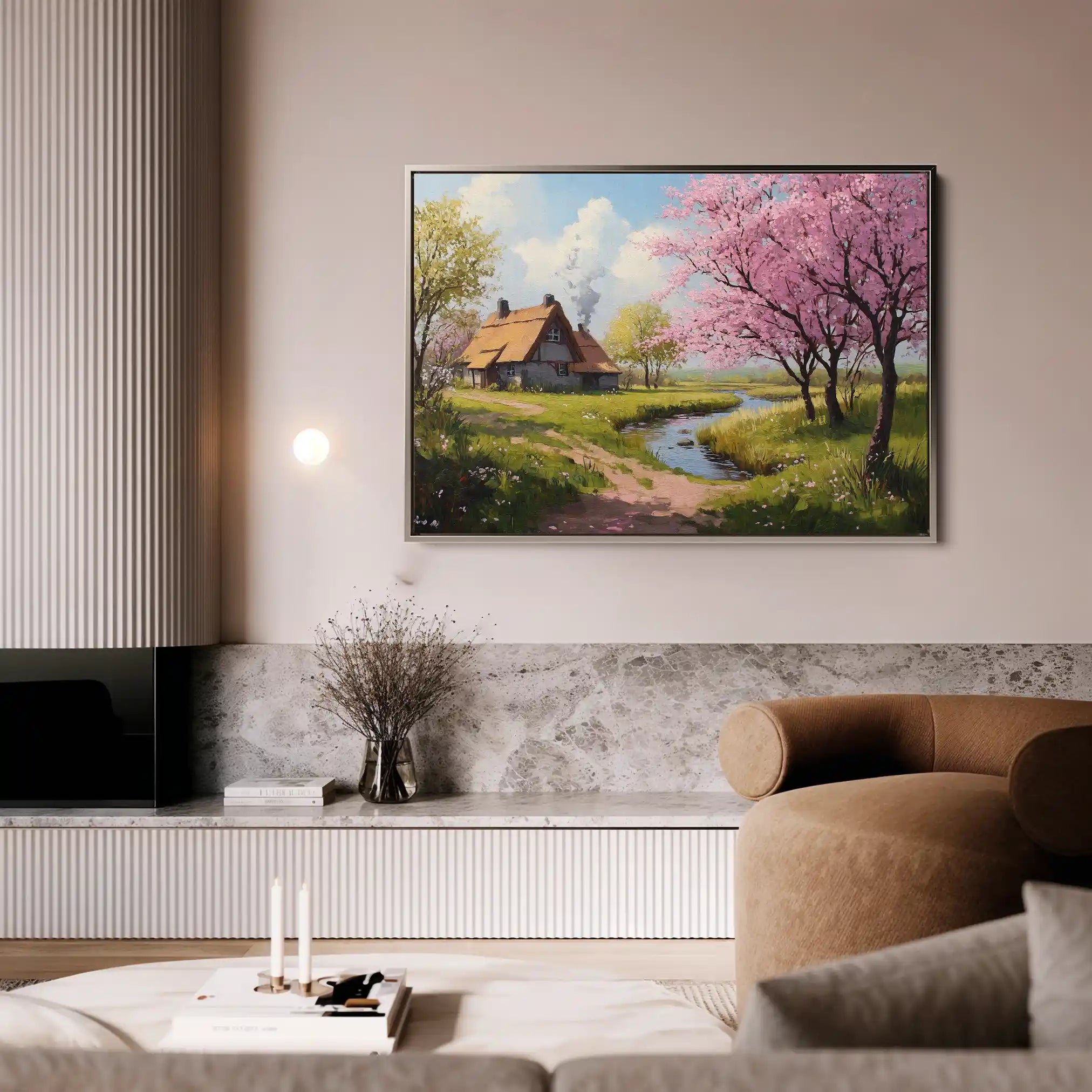 Landscape 267 Canvas Art 90 x 60 cm / Stretched on hidden frame