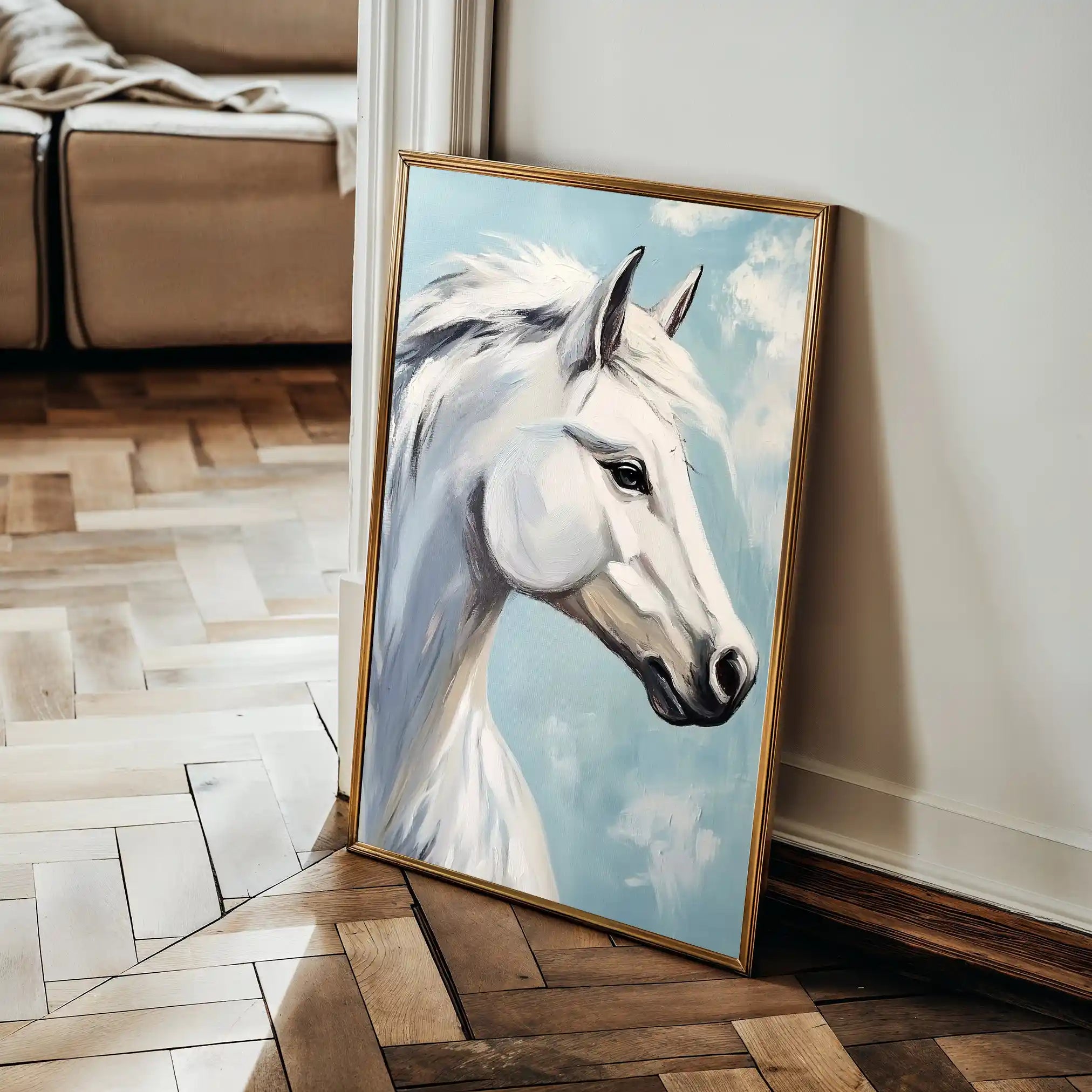Horses 269 Canvas Art 90 x 60 cm / Stretched on hidden frame