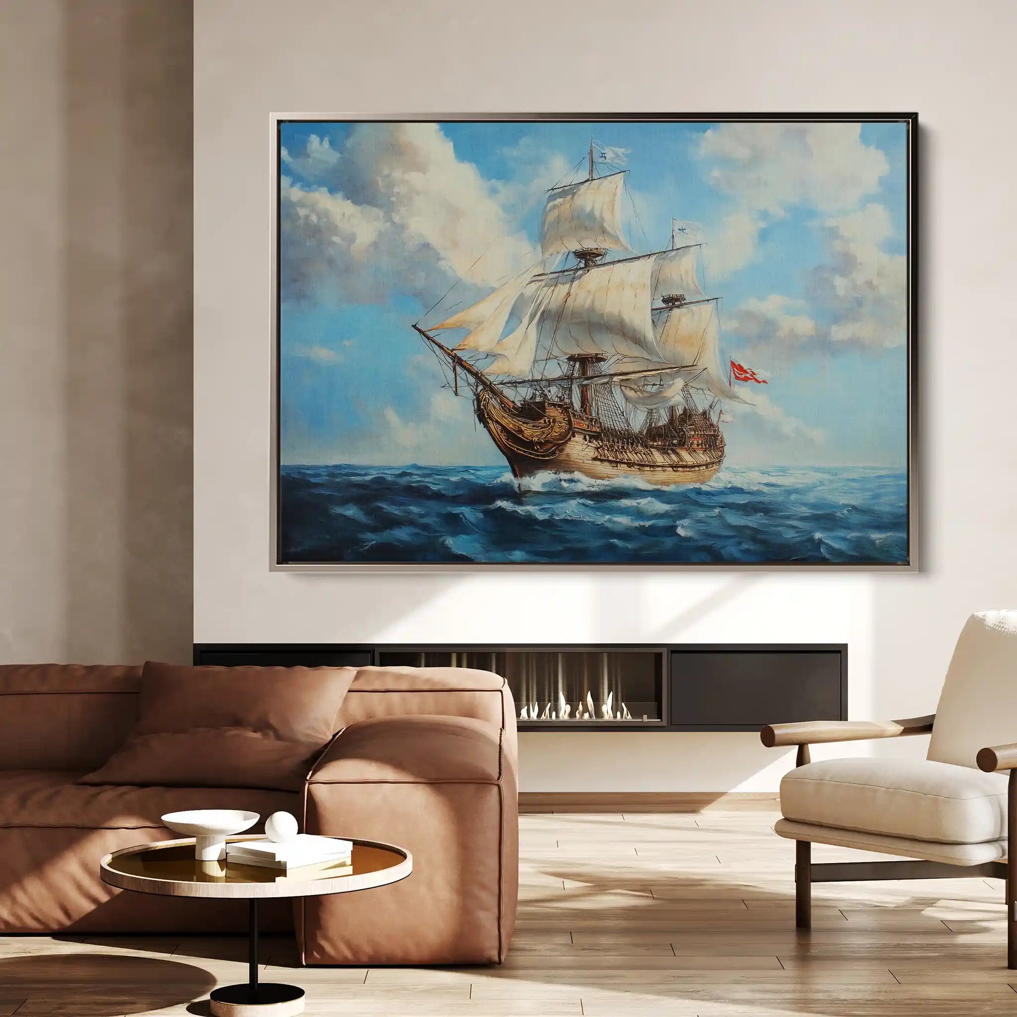 Landscape 269 Canvas Art 90 x 60 cm / Stretched on hidden frame