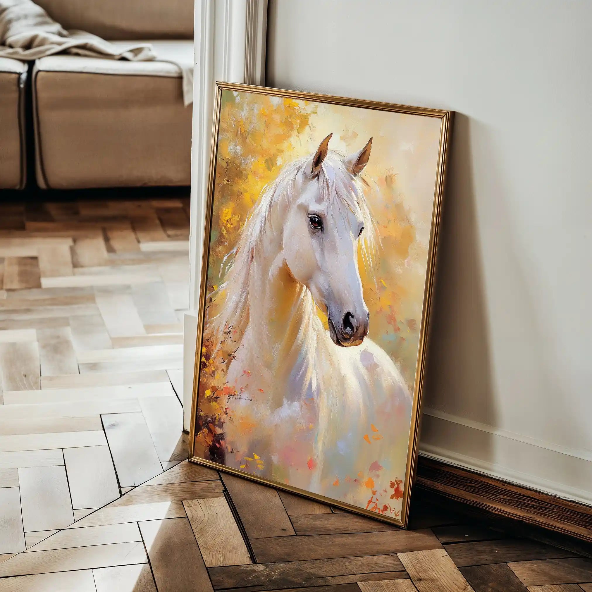 Horses 271 Canvas Art 90 x 60 cm / Stretched on hidden frame