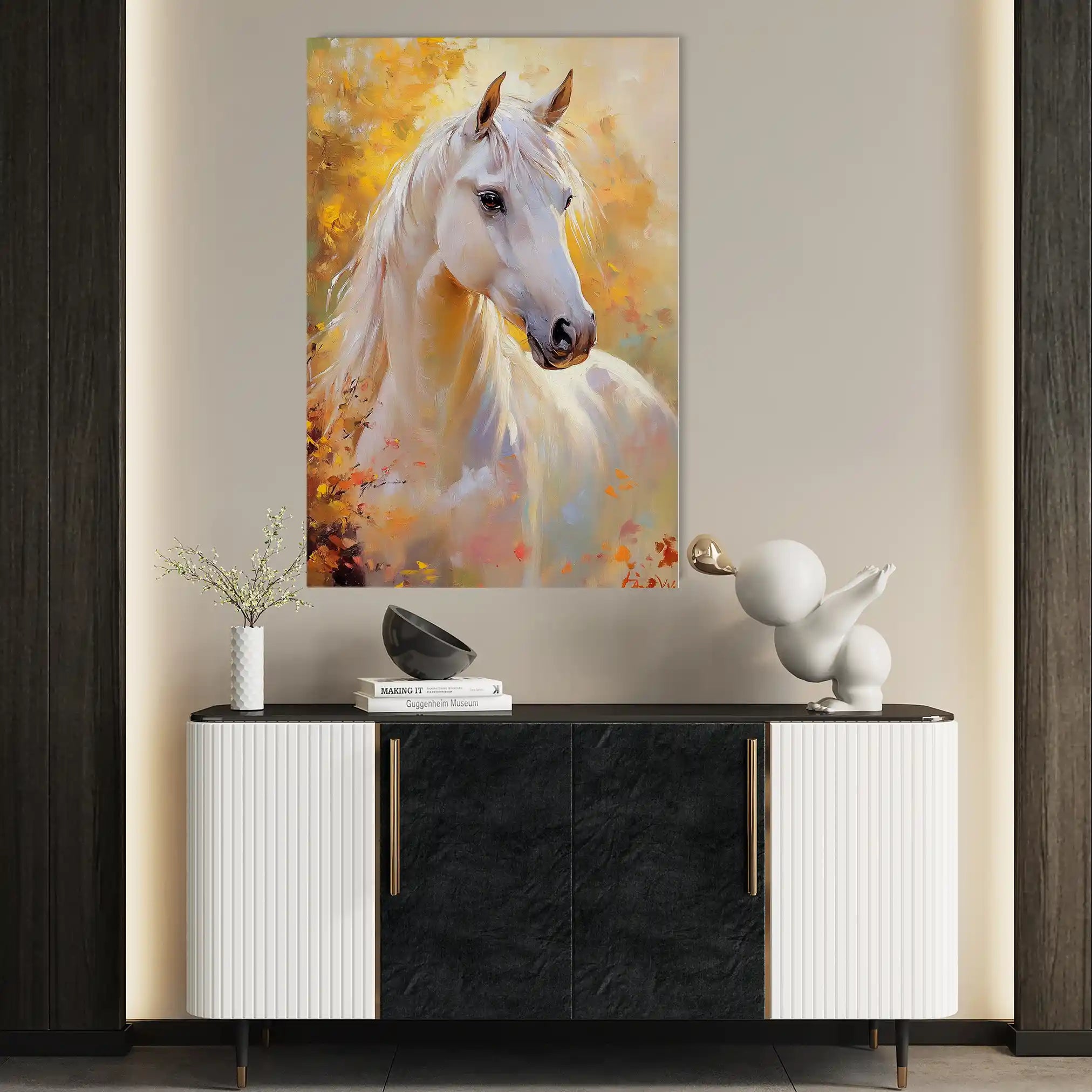 Horses 271 Canvas Art 90 x 60 cm / Stretched on hidden frame