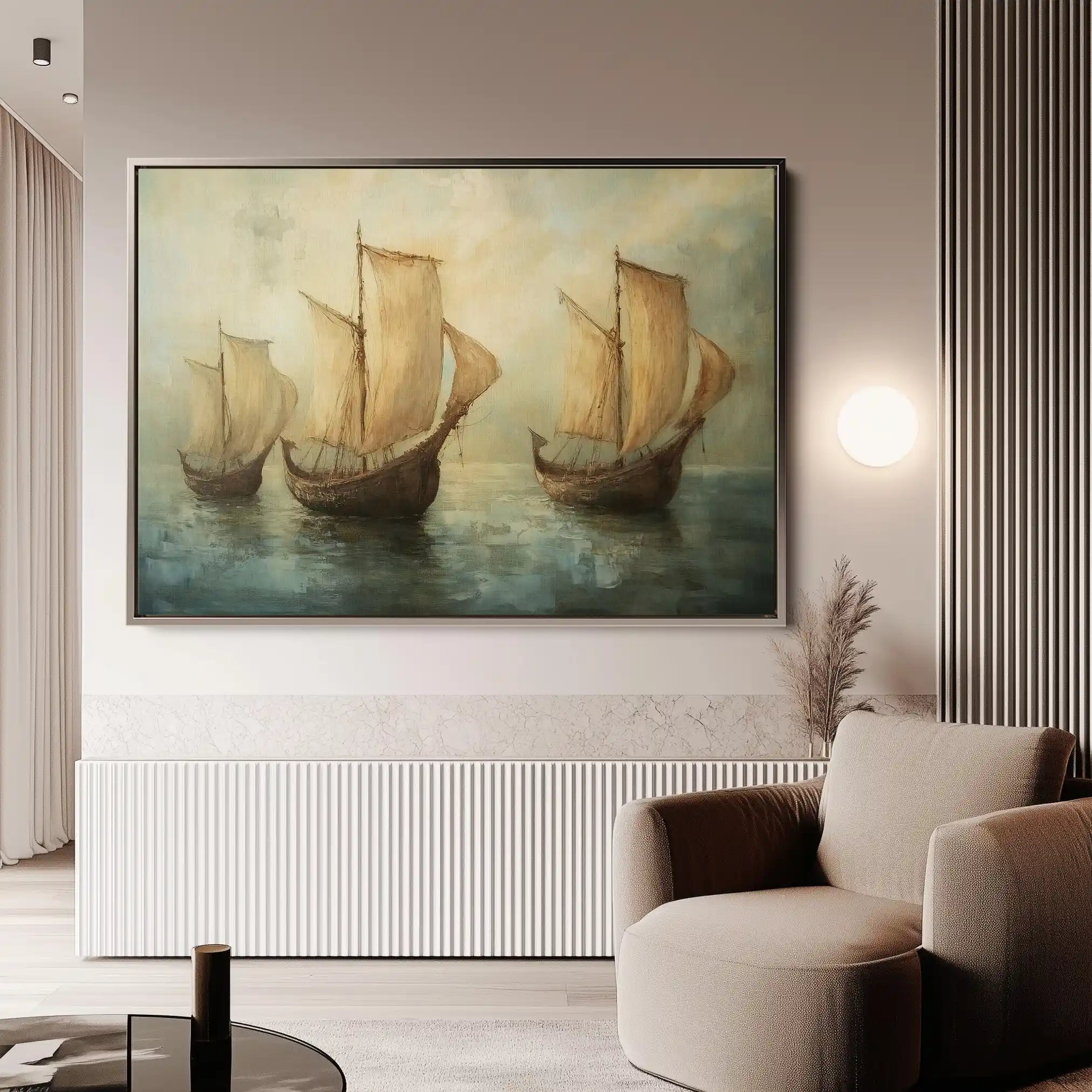 Landscape 272 Canvas Art 90 x 60 cm / Stretched on hidden frame