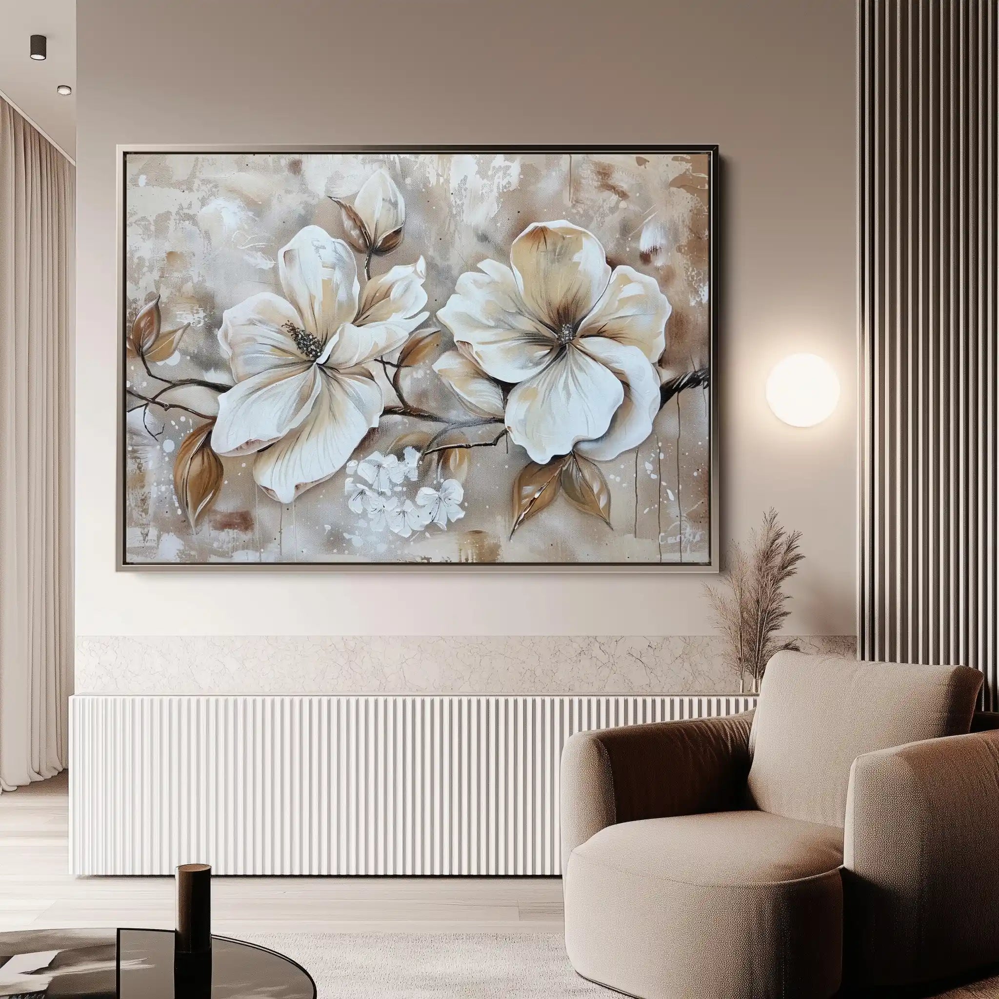 Floral Canvas Wall Art WAD273-F 90 x 60 cm / Stretched on hidden frame