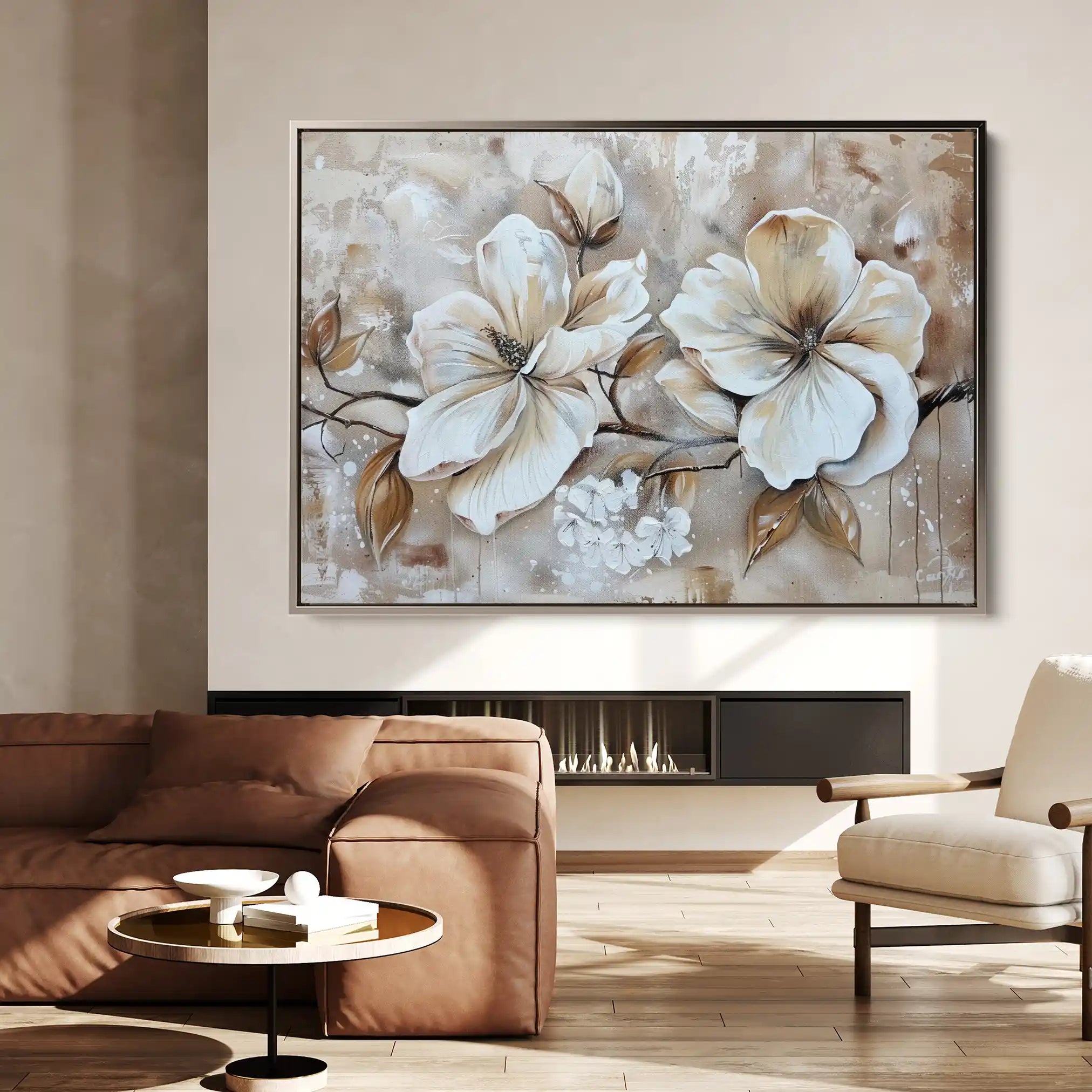 Floral Canvas Wall Art WAD273-F 90 x 60 cm / Stretched on hidden frame
