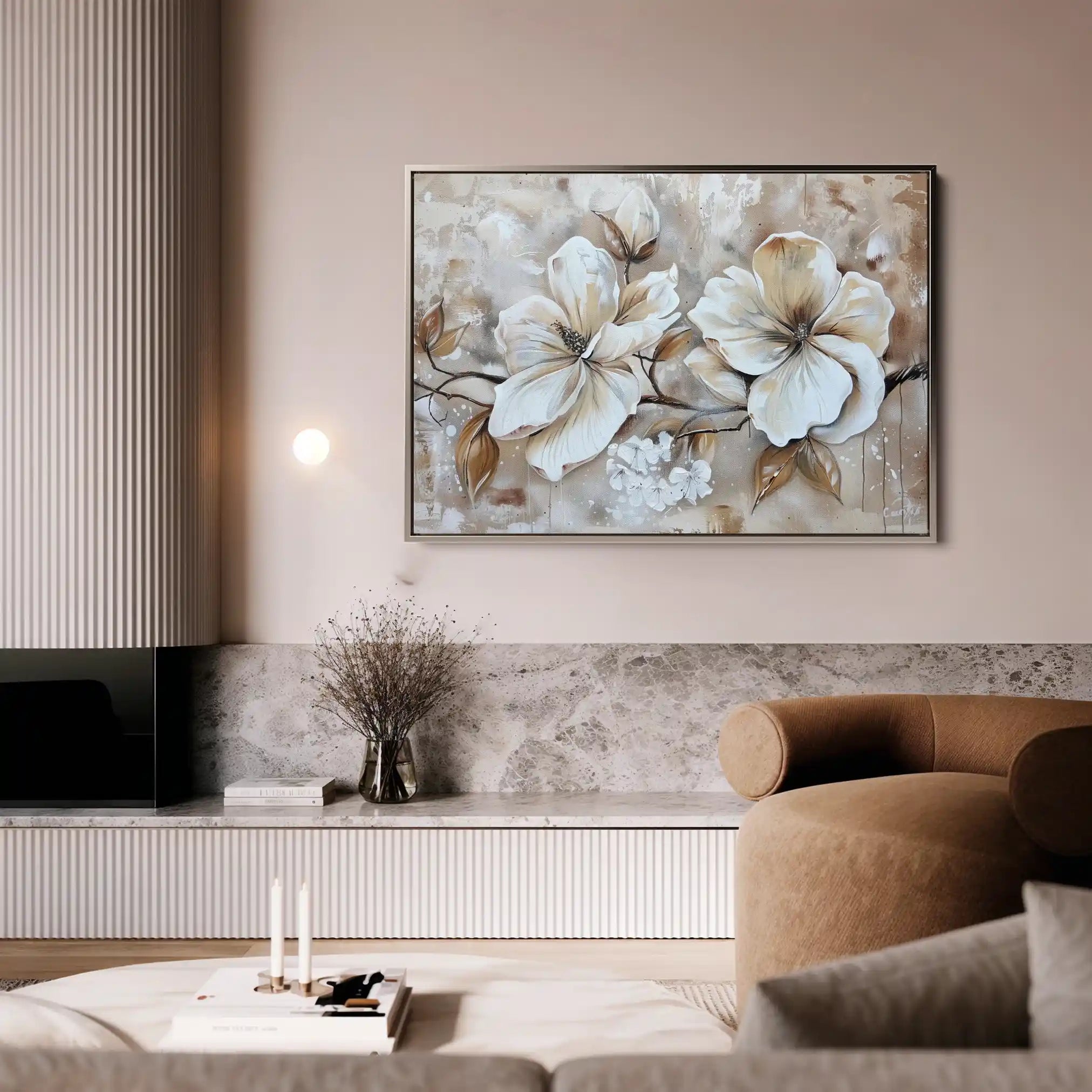 Floral Canvas Wall Art WAD273-F 90 x 60 cm / Stretched on hidden frame