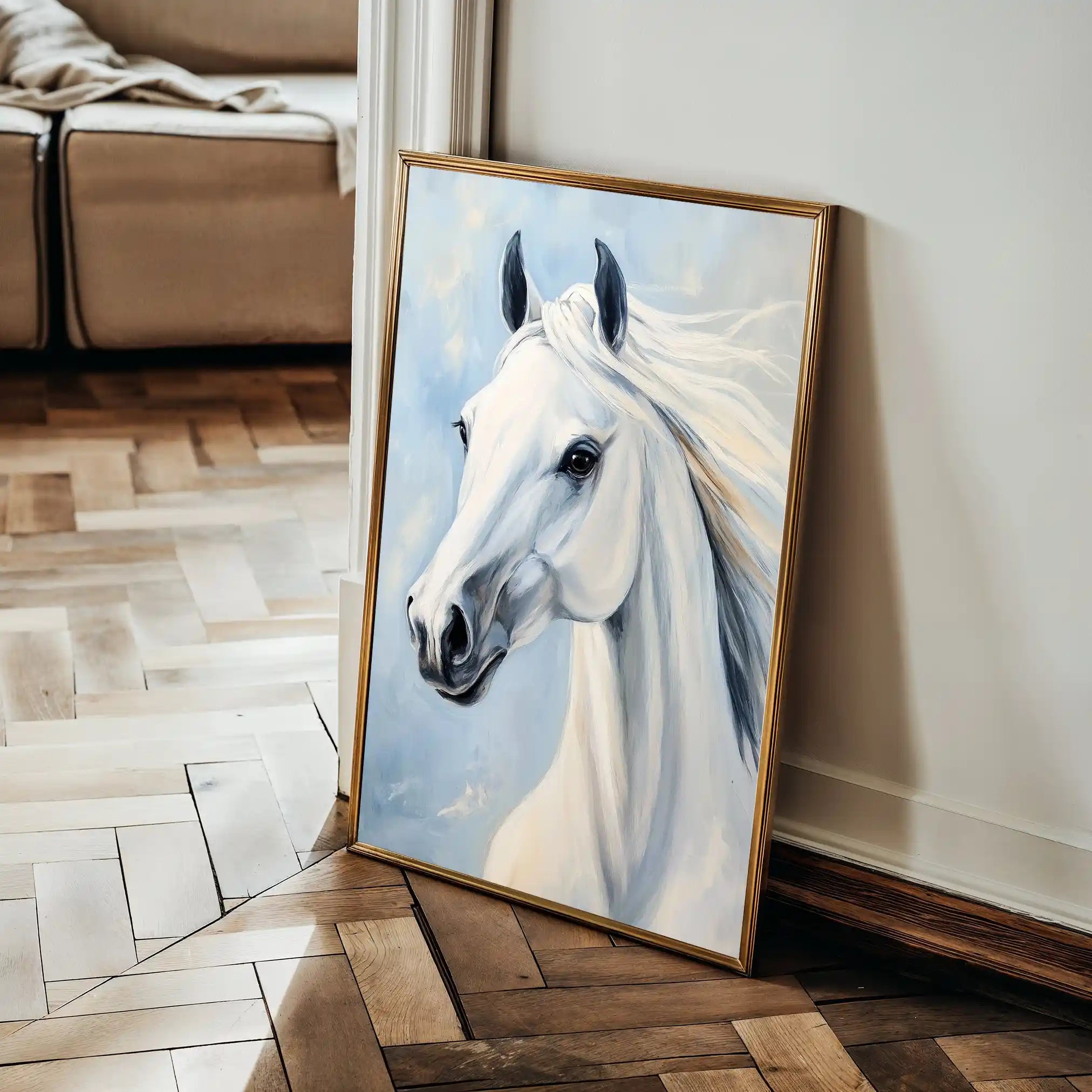 Horses 273 Canvas Art 90 x 60 cm / Stretched on hidden frame