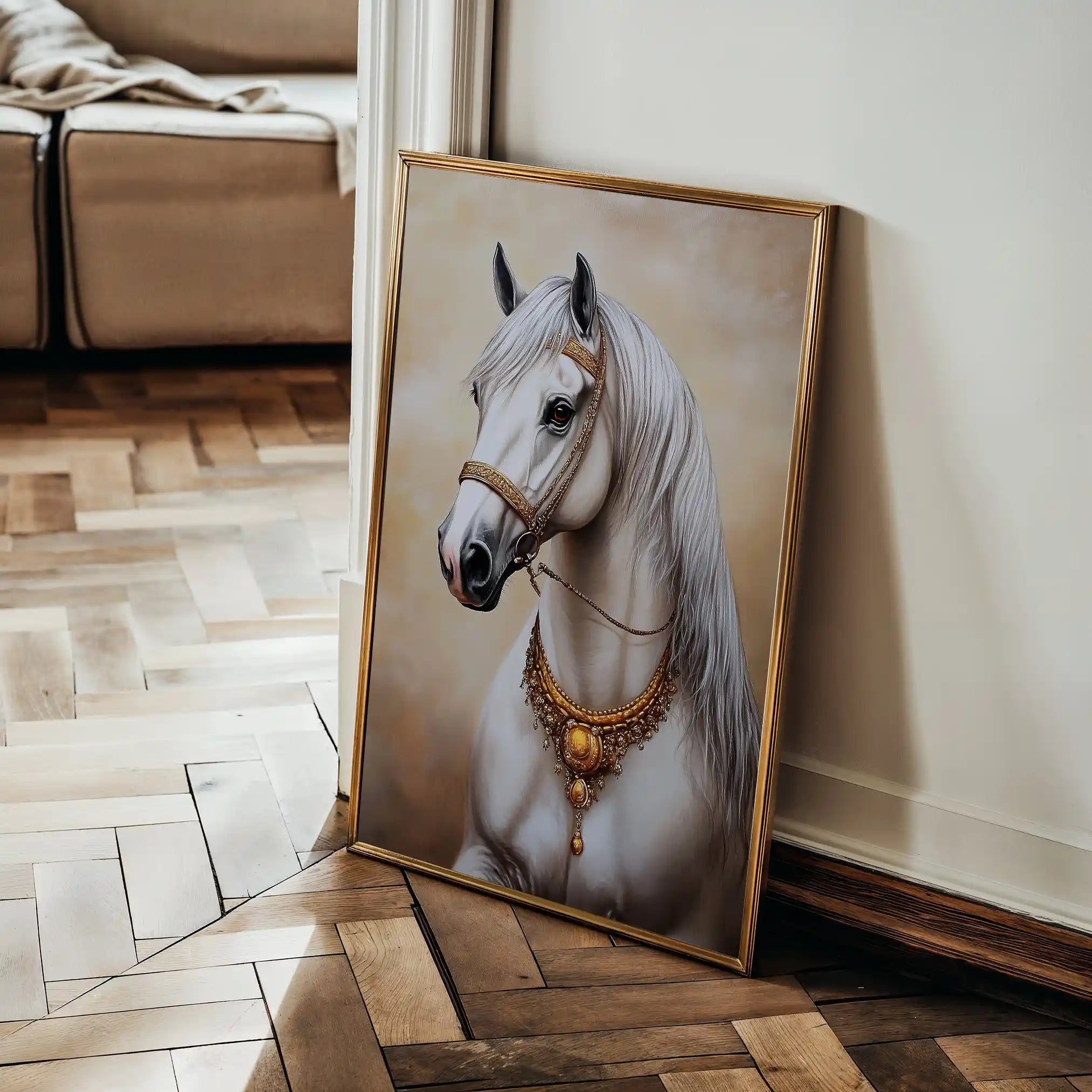 Horses 274 Canvas Art 90 x 60 cm / Stretched on hidden frame